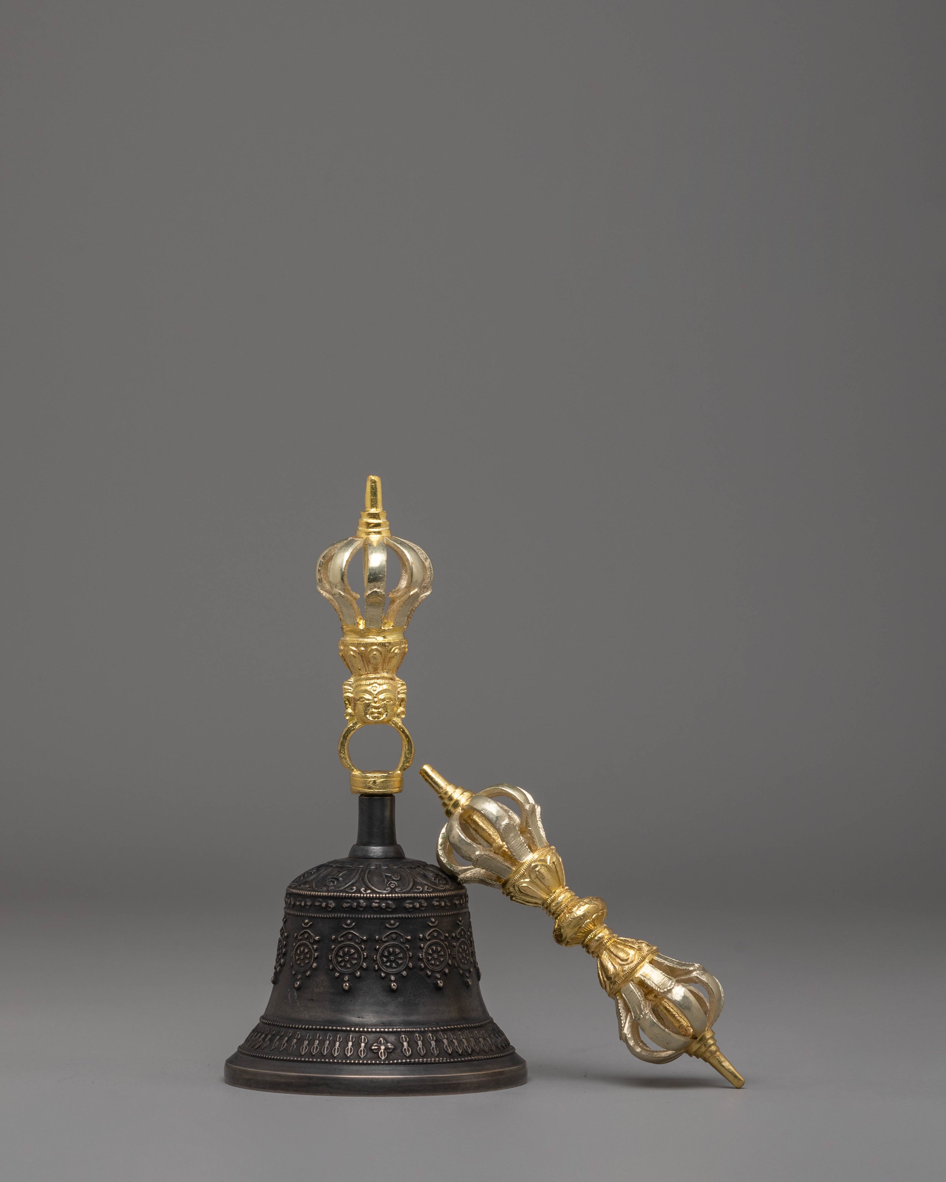 Sacred Traditional Bell and Vajra Set | Buddhist Ritual Tools