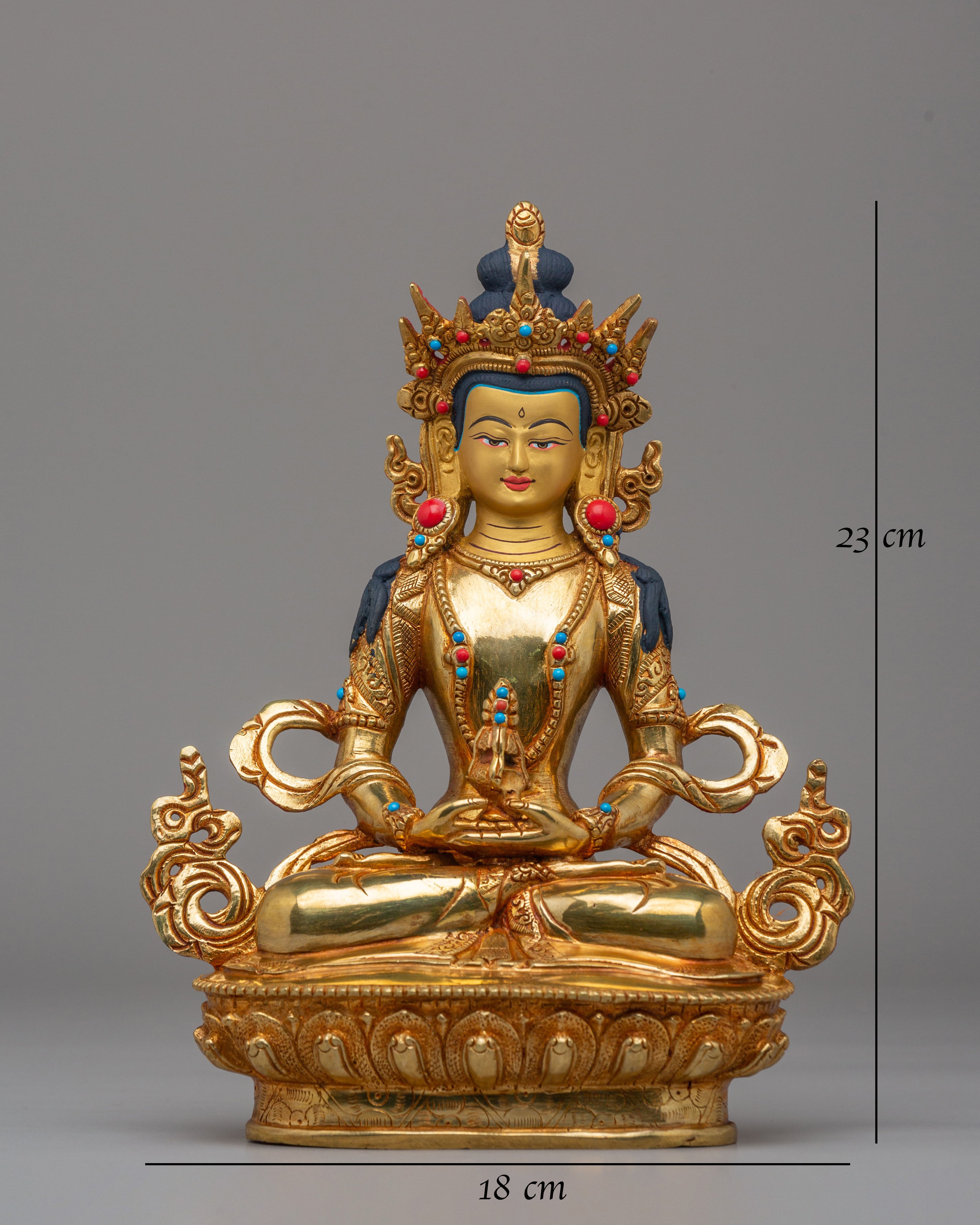 Handmade Long Life Amitayus Statue | Buddhist Statue for Meditation & Spiritual Decor
