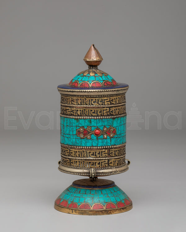 Authentic Tibetan Buddhist Prayer Wheel | Meditation & Ritual Tool