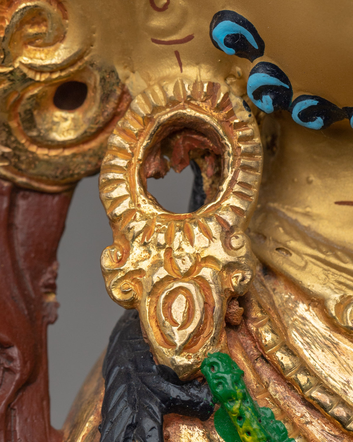 Sacred Dzambhala God of Wealth Statue | Tibetan Prosperity Idol for Altar