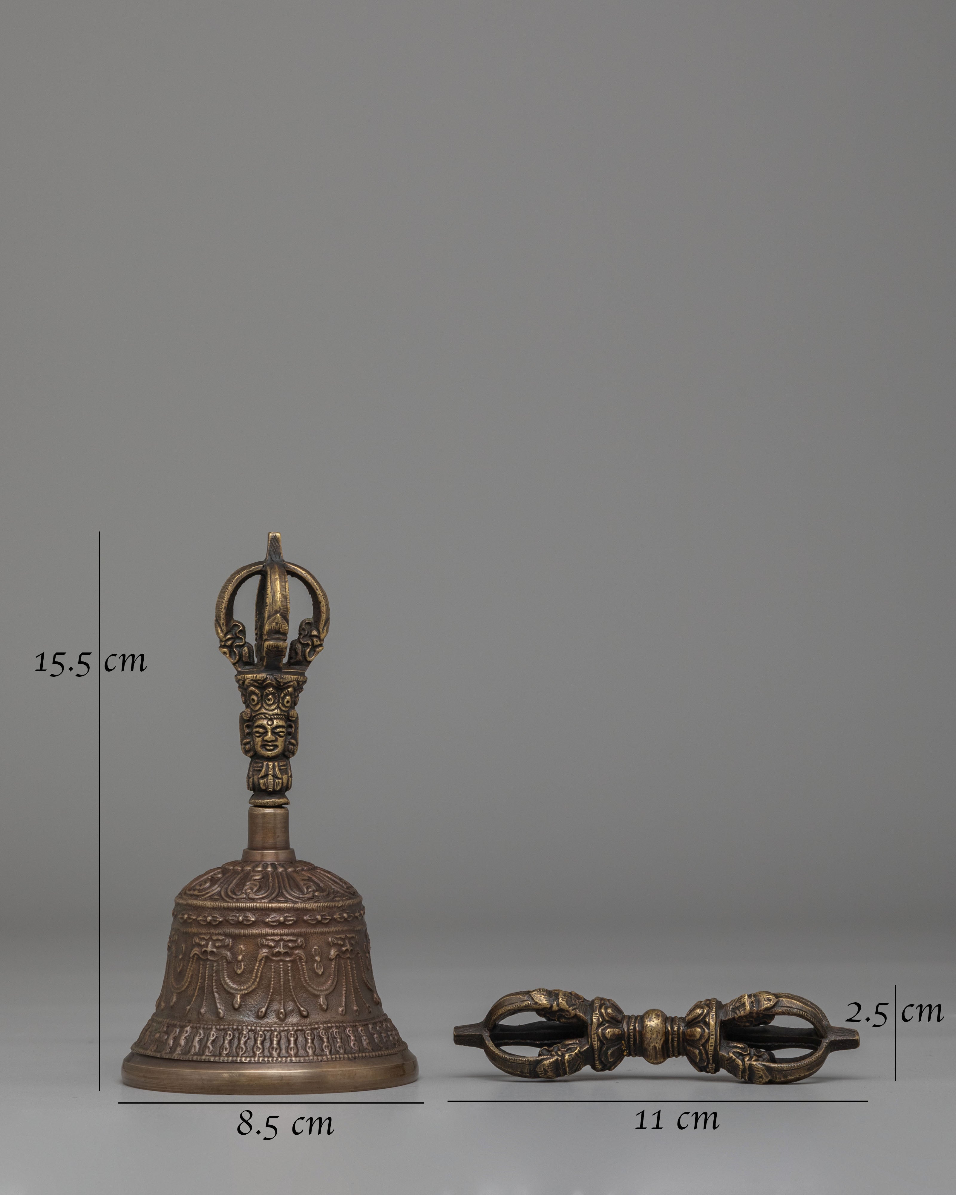 Buddhist Altar Vajra and Bell Set | Ritual Tools for Meditation & Prayer