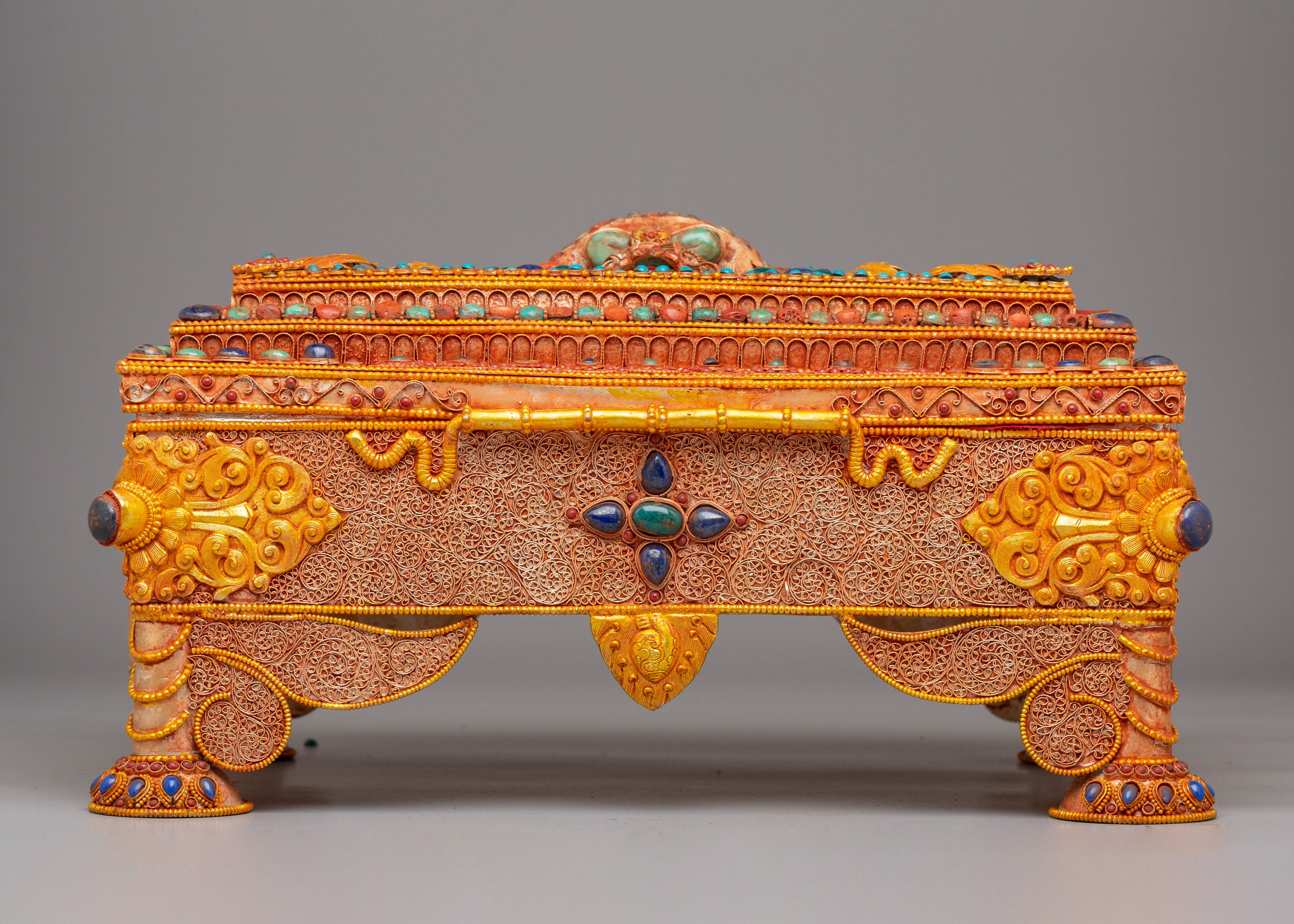 Himalayan Buddhist Treasure Box | Handcrafted Tibetan Decor