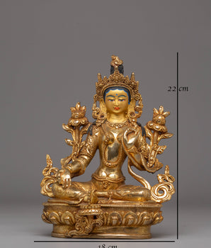 Compassionate Green Tara Figurine for Decor