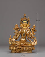 Compassionate Green Tara Figurine for Decor