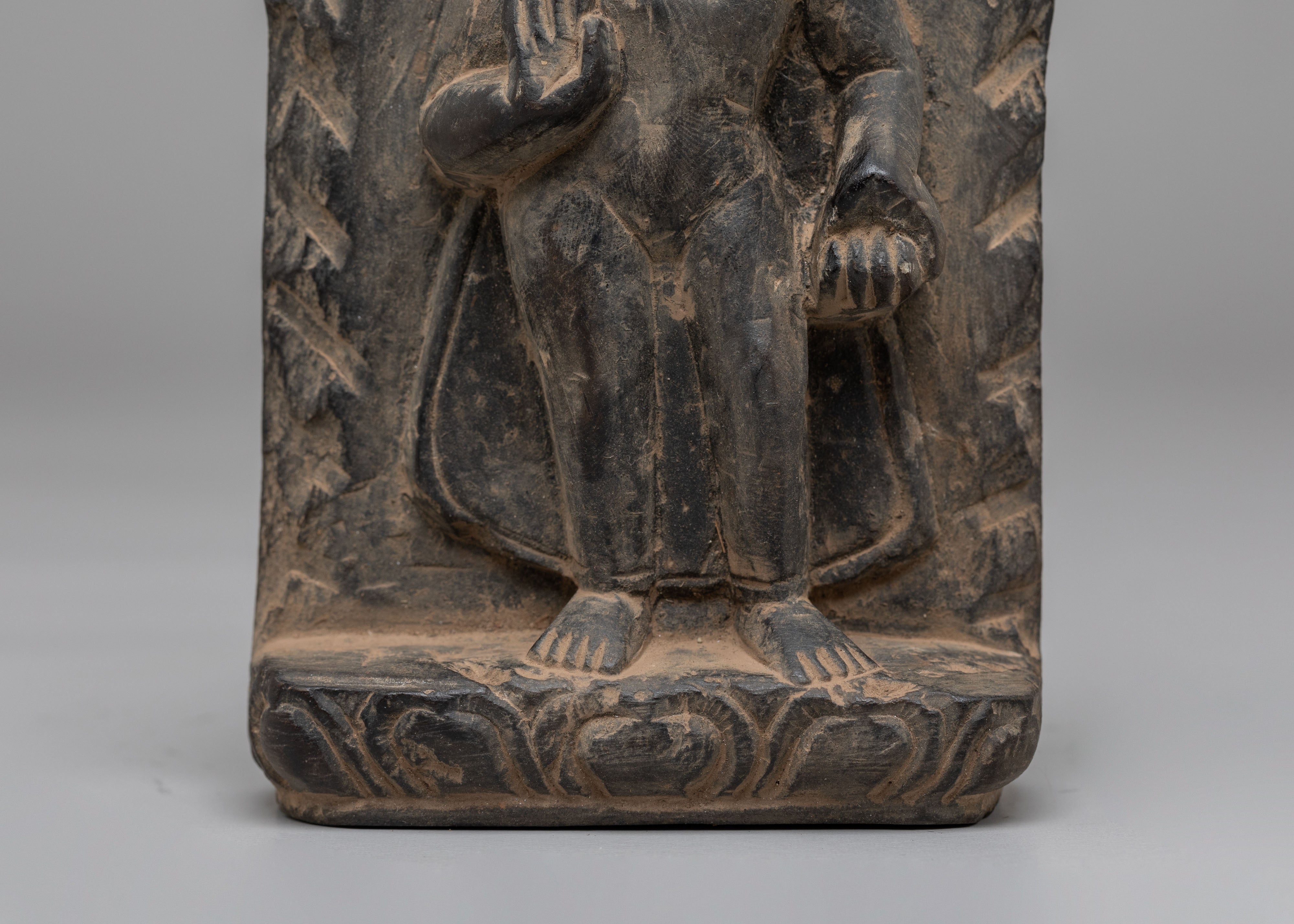Tibetan Dipankara Buddha Sculpture | Buddhist Stone Art