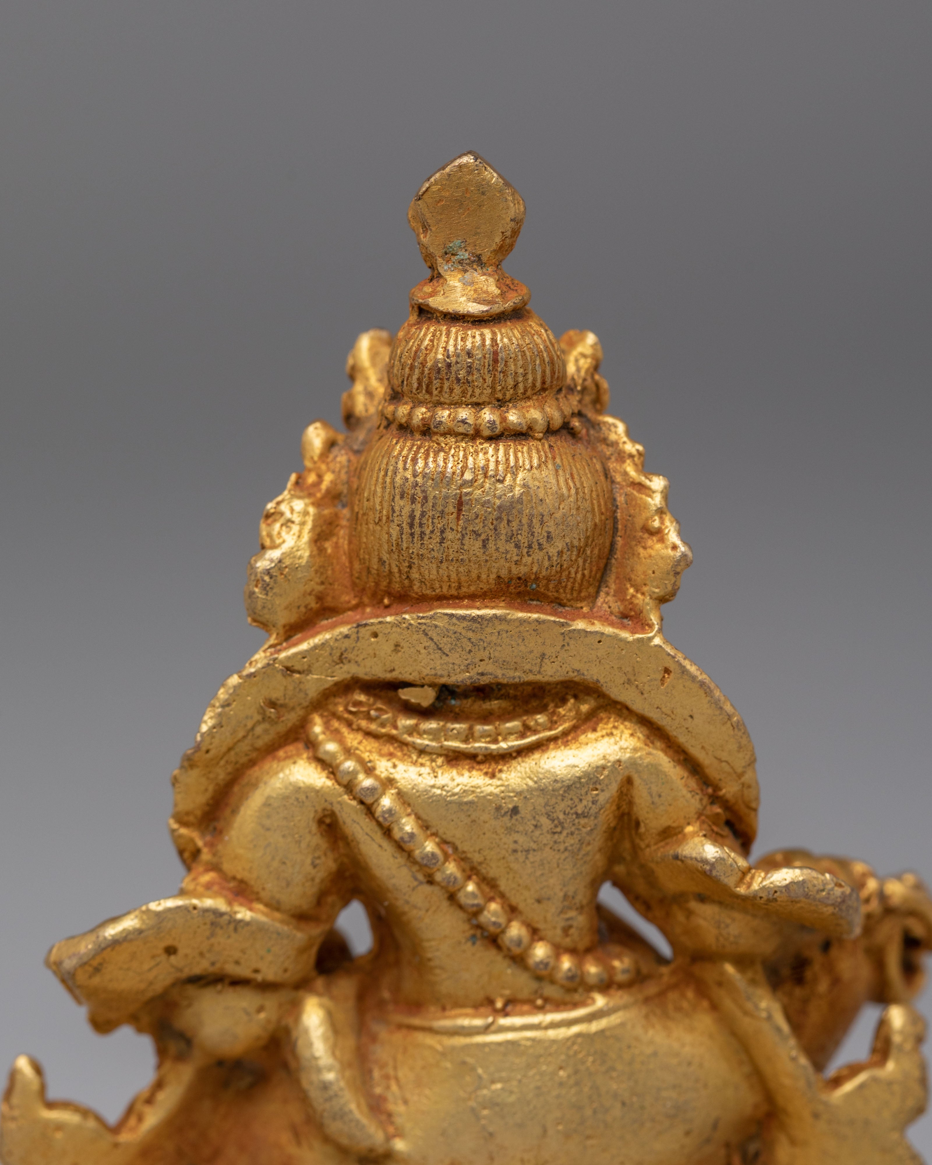 Sacred Altar Dzambhala Deity statue | Gold Plated Buddhist Altar Decor