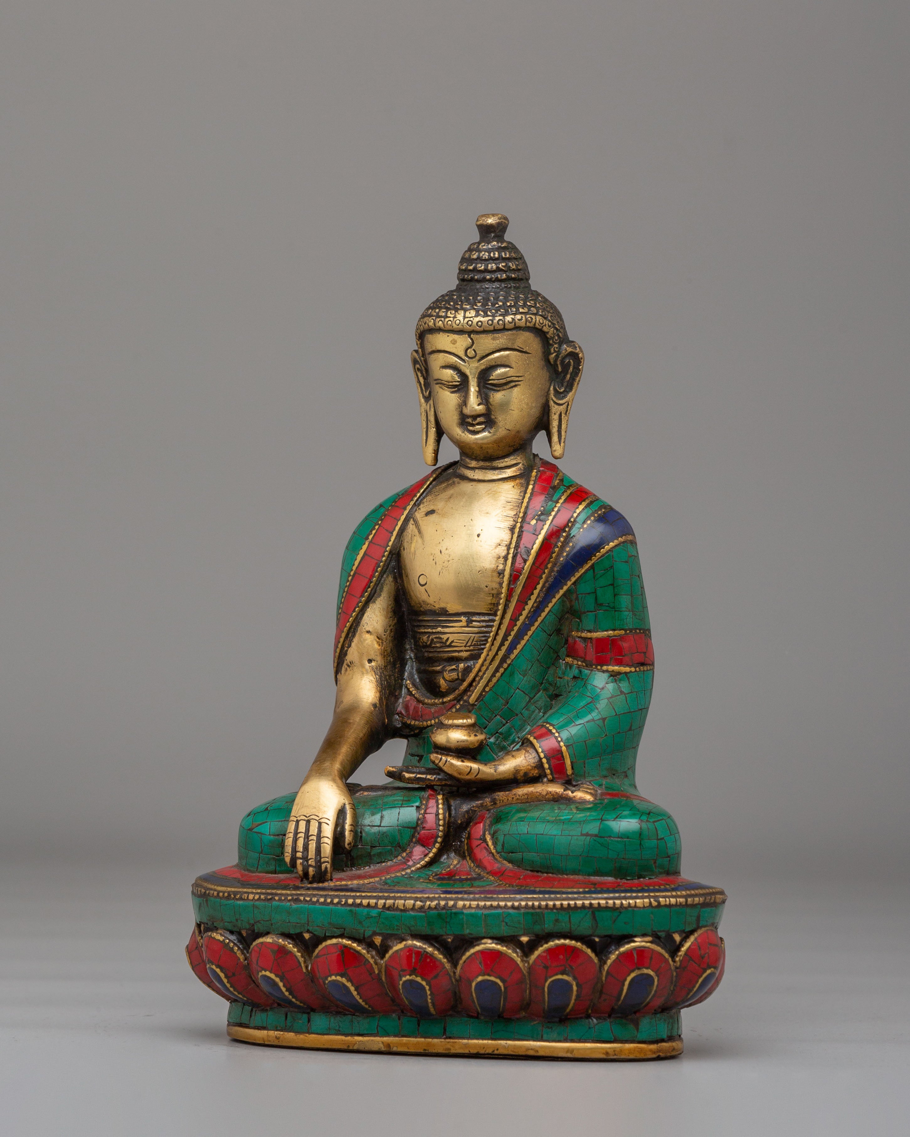 Sacred Shakyamuni Buddha Meditation Statue | Handcrafted Brass Sculpture for Spiritual Enlightenment