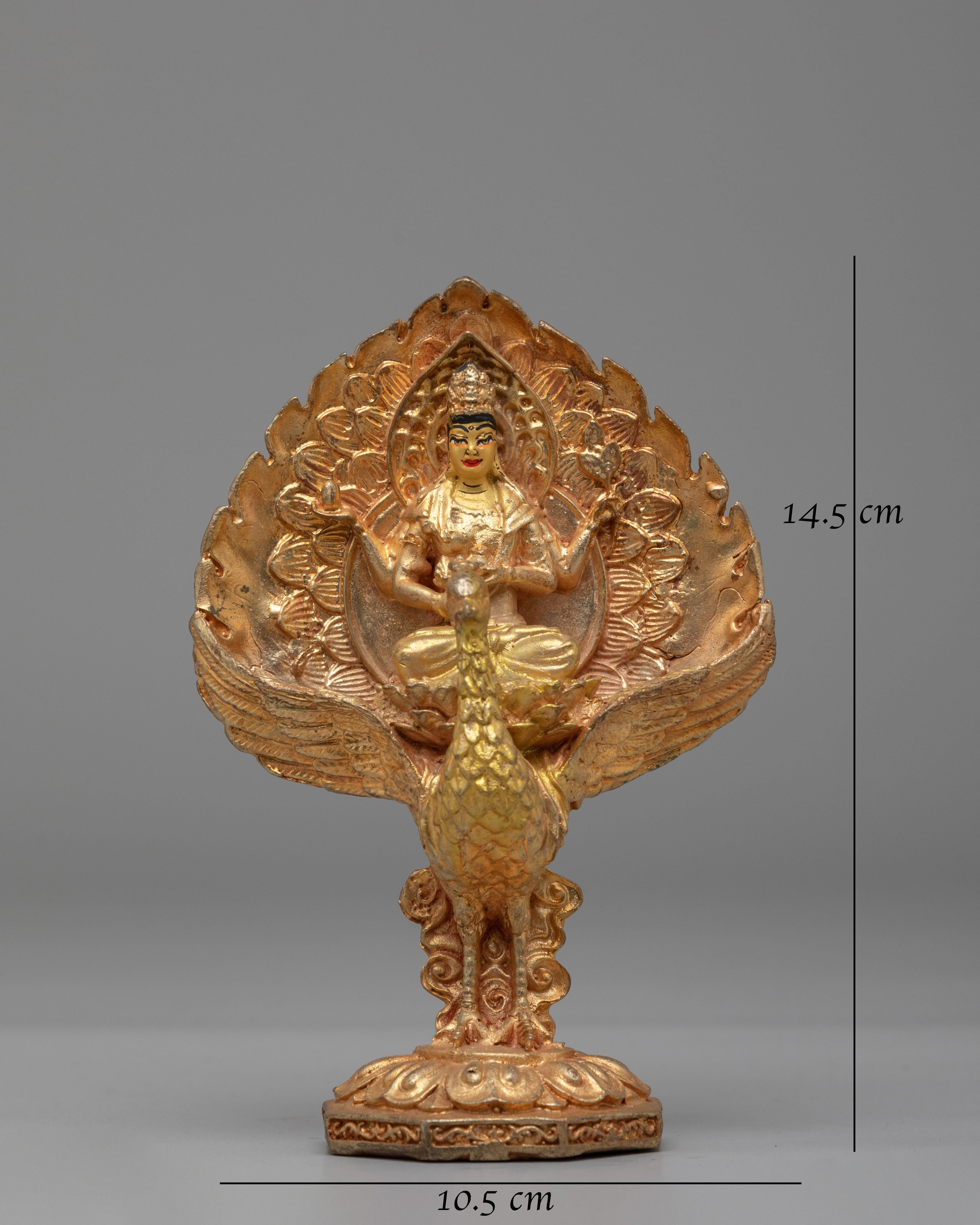 Machine made Mahamayuri Sculpture | Spiritual Statue for Meditation