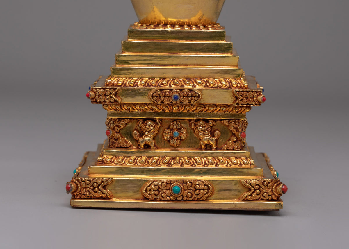 Spiritual Tibetan Stupa for Ceremonies | Stupa for Altar Decor