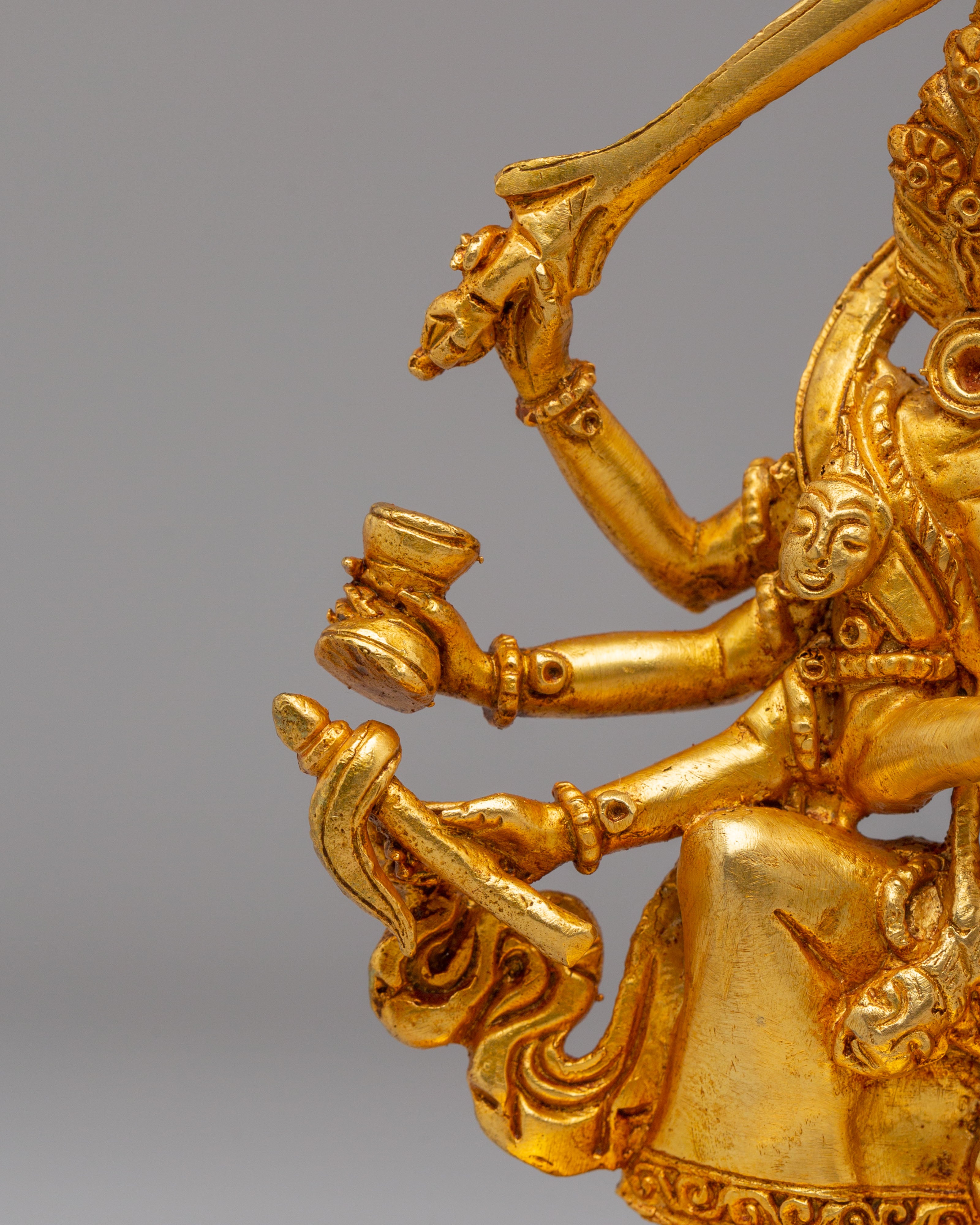 Wrathful Goddess Kali Sculpture | Hindu Goddess Statue