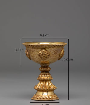 Sacred Buddhist Offering Butter Lamp | Himalayan Ritual Butter Lamp