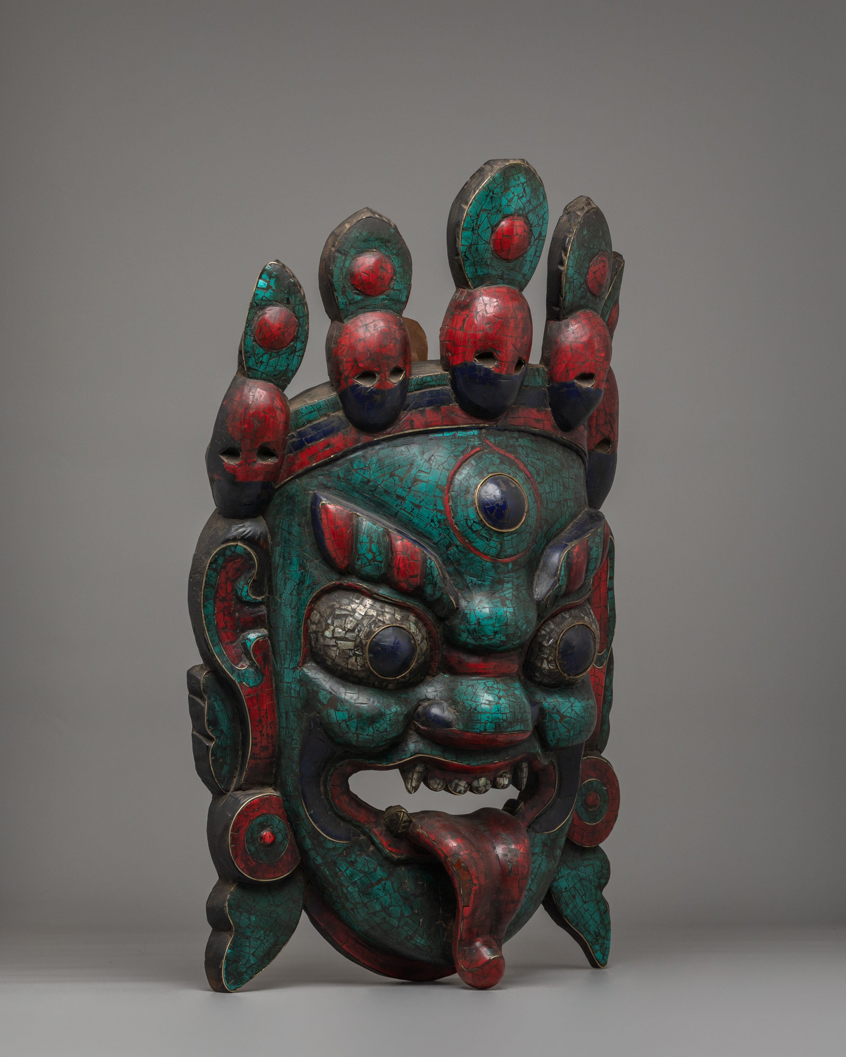 Handcrafted Mahakala Wall Hanging | Artwork for Spiritual Protection