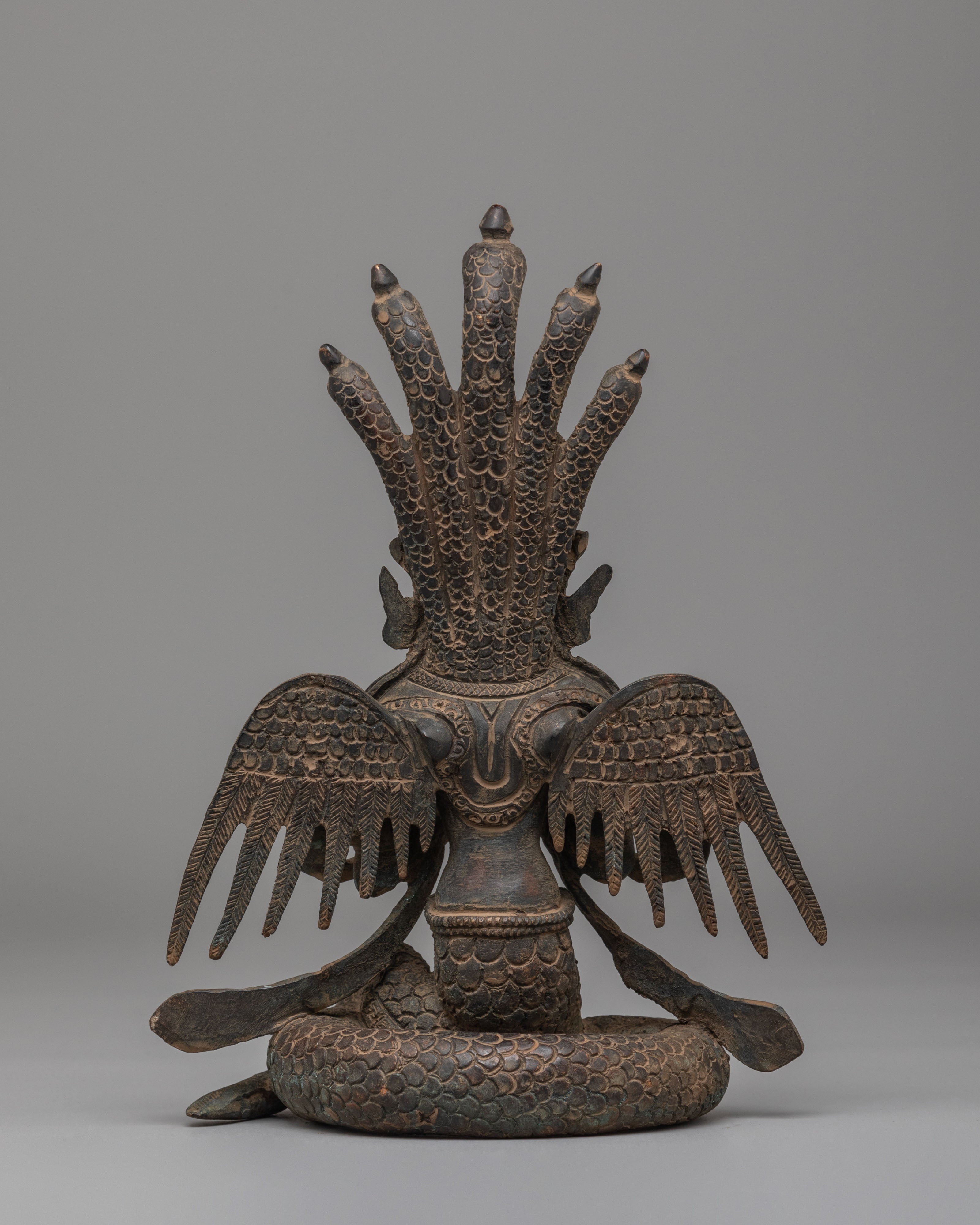 Handcrafted Naag Kanya Statue | Oxidized Copper Spiritual Art