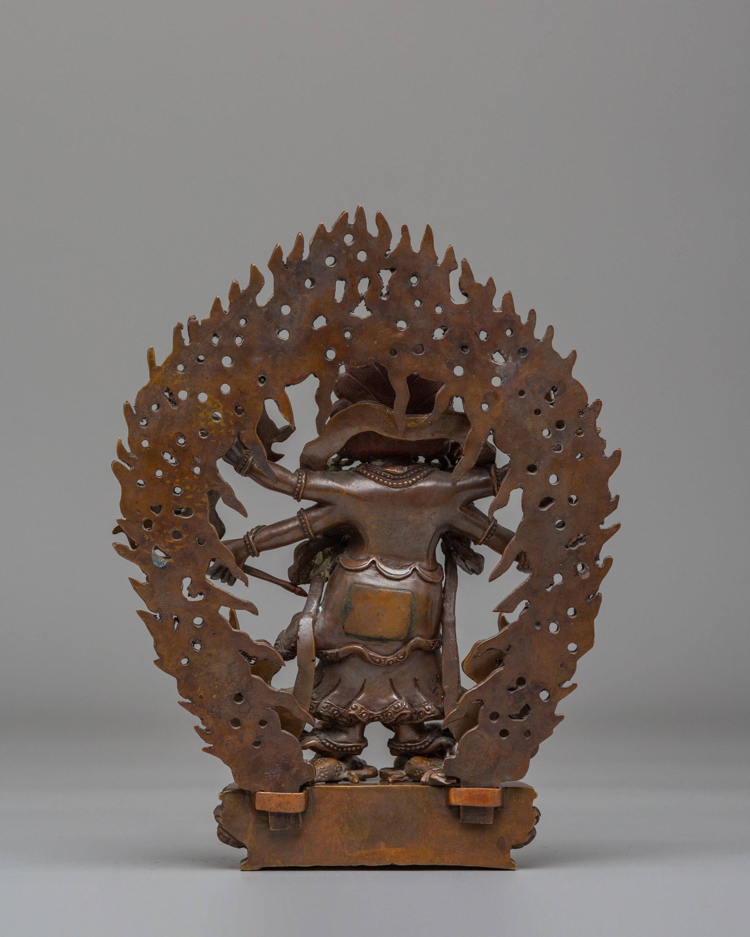 Traditional White Mahakala Statue | Himalayan Handmade Art