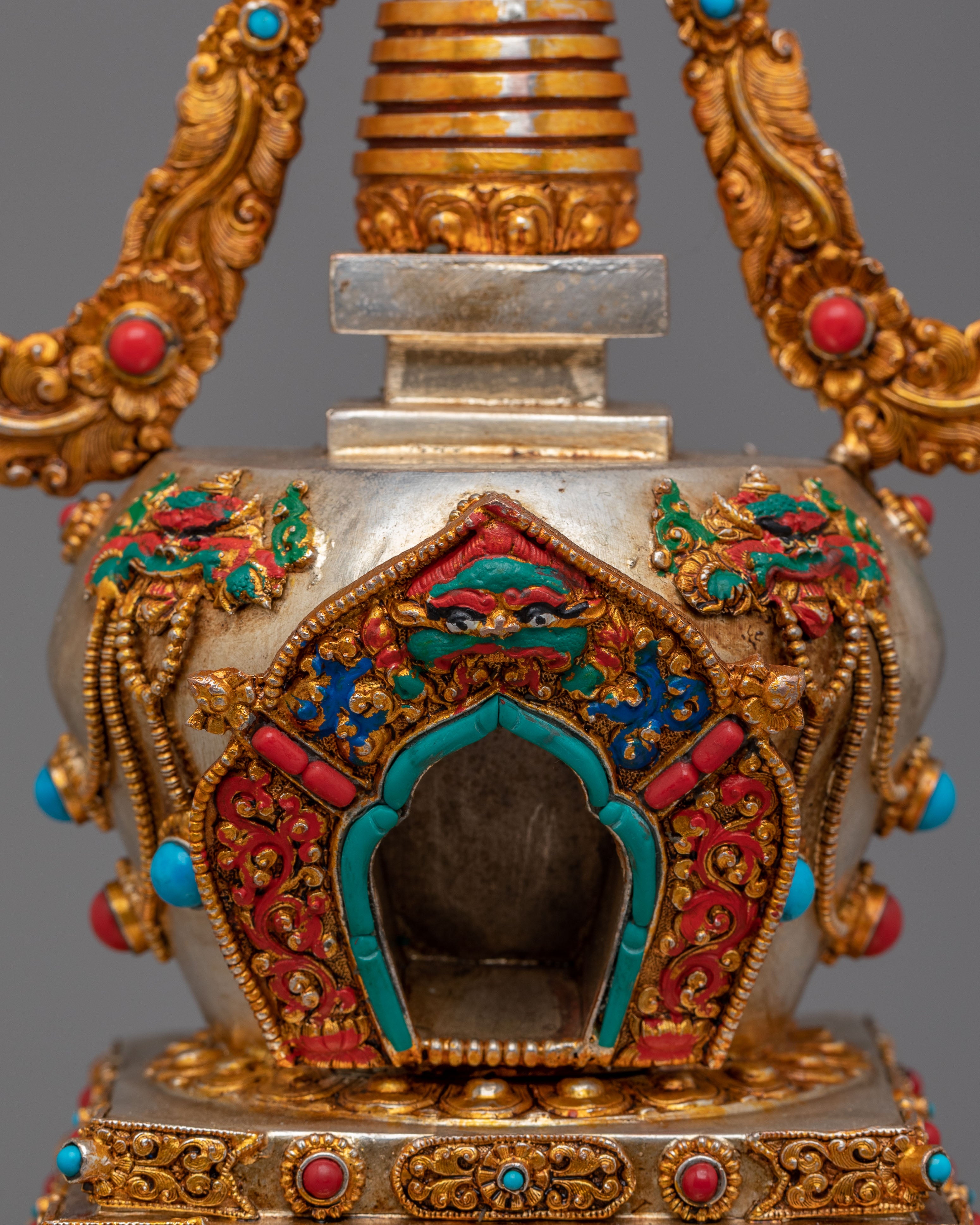 Jangchub Spiritual Stupa | Copper Body with Gold and Silver Plating