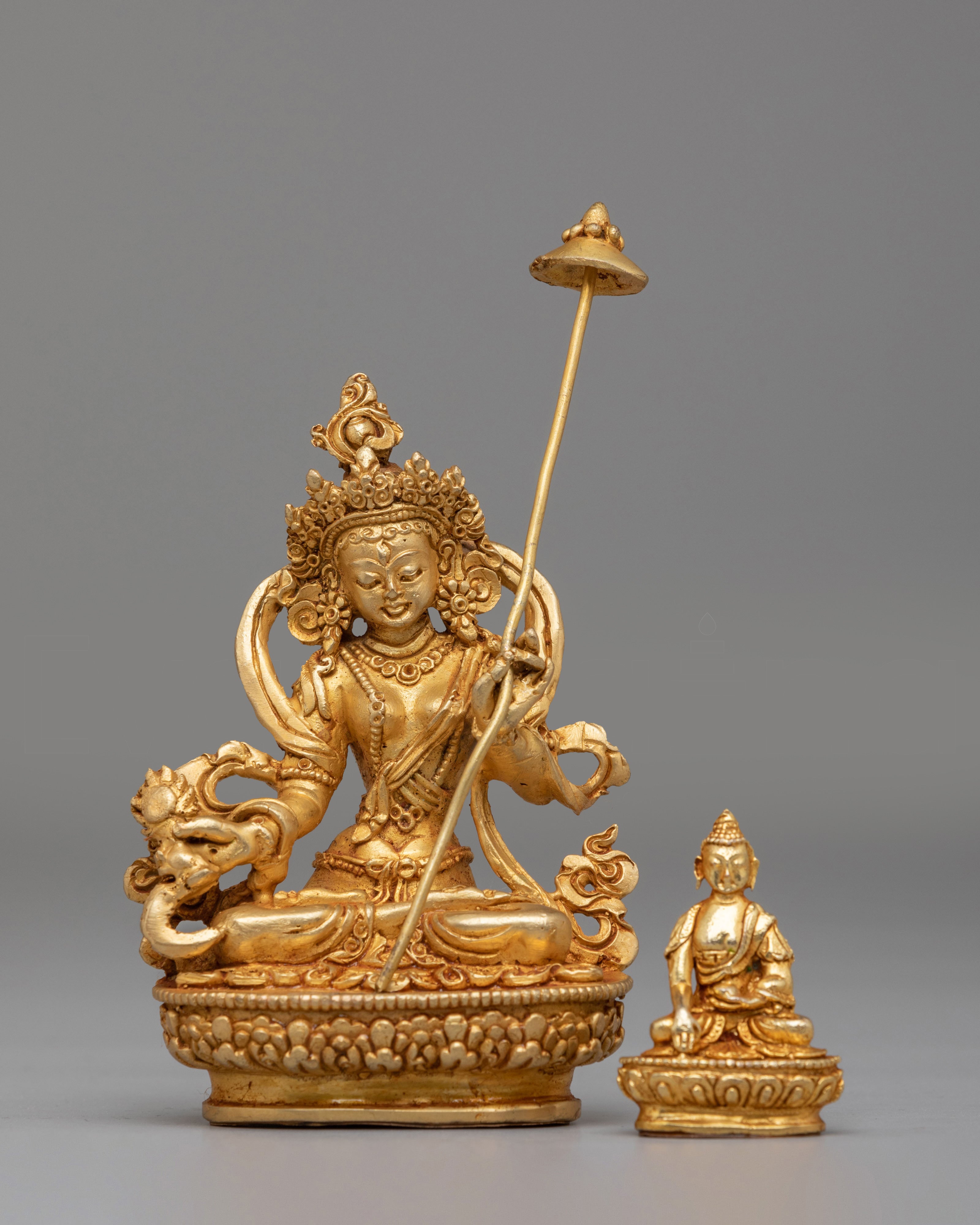 Sacred Tibetan Dukar Statue | Buddhist Protector Deity
