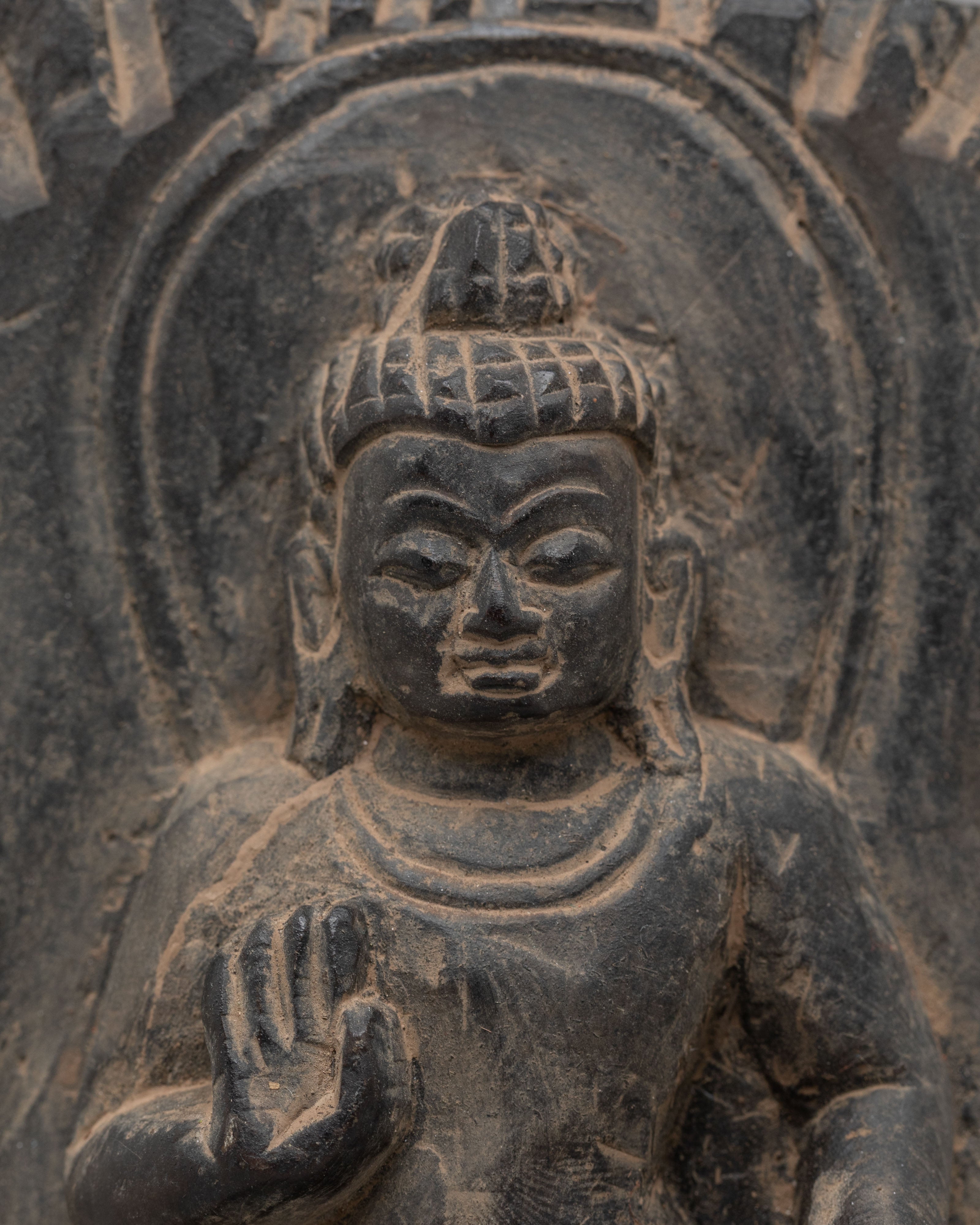 Tibetan Dipankara Buddha Sculpture | Buddhist Stone Art