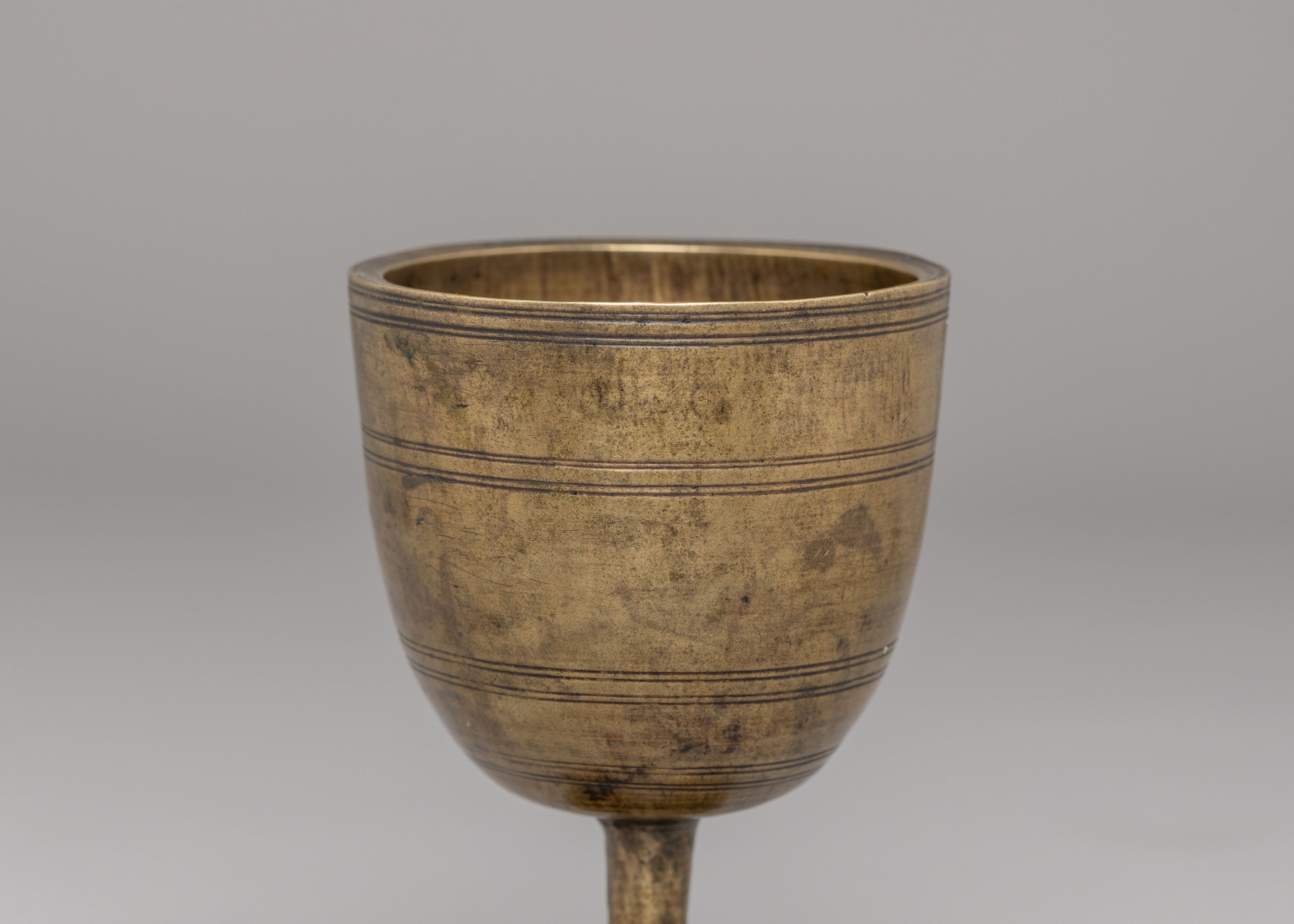 Himalayan Offering Glass | Antique Brass Buddhist Ritual Vessel