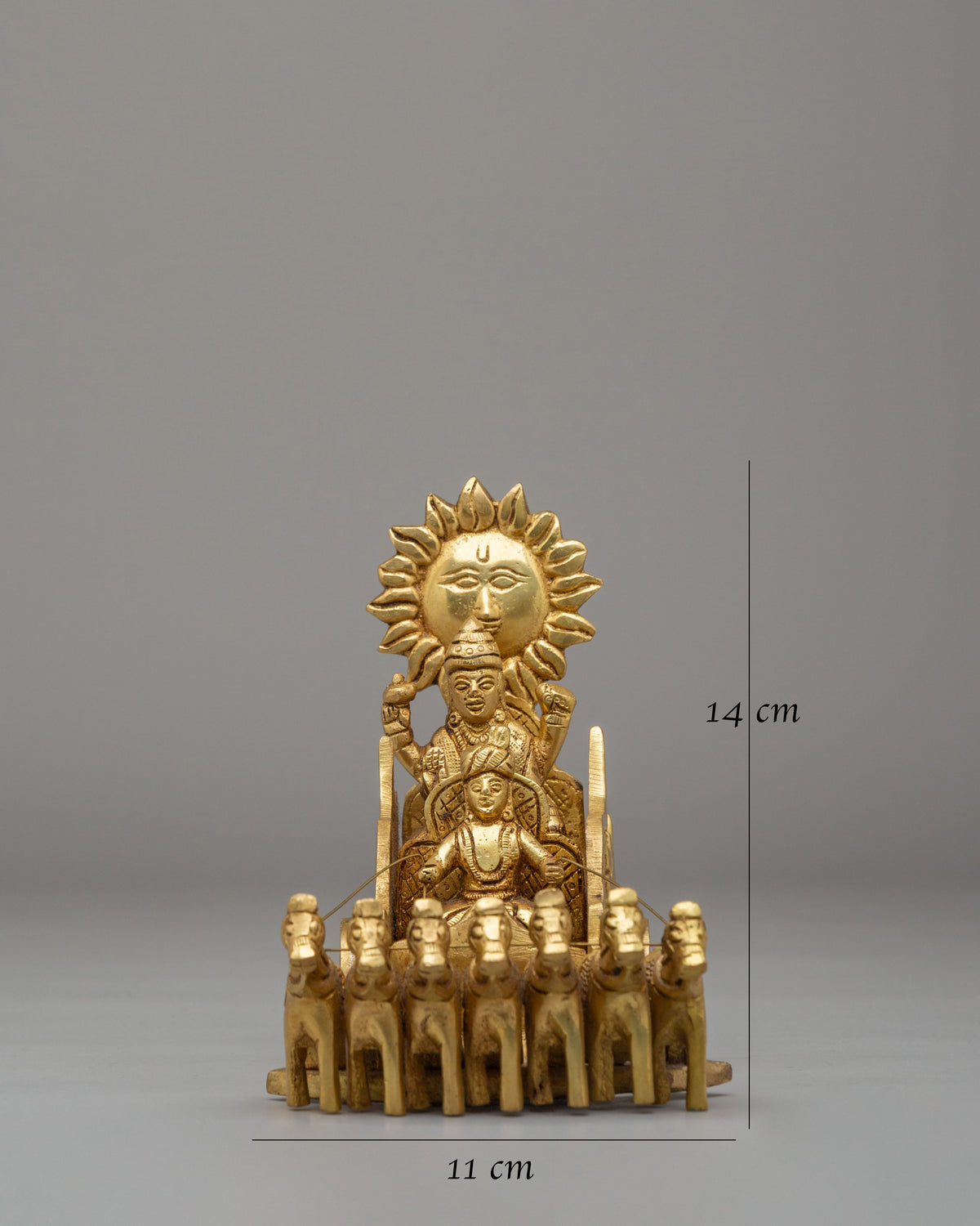 Sacred Surya Dev Rath Sculpture | Divine Vehicle of Sun God Surya Dev