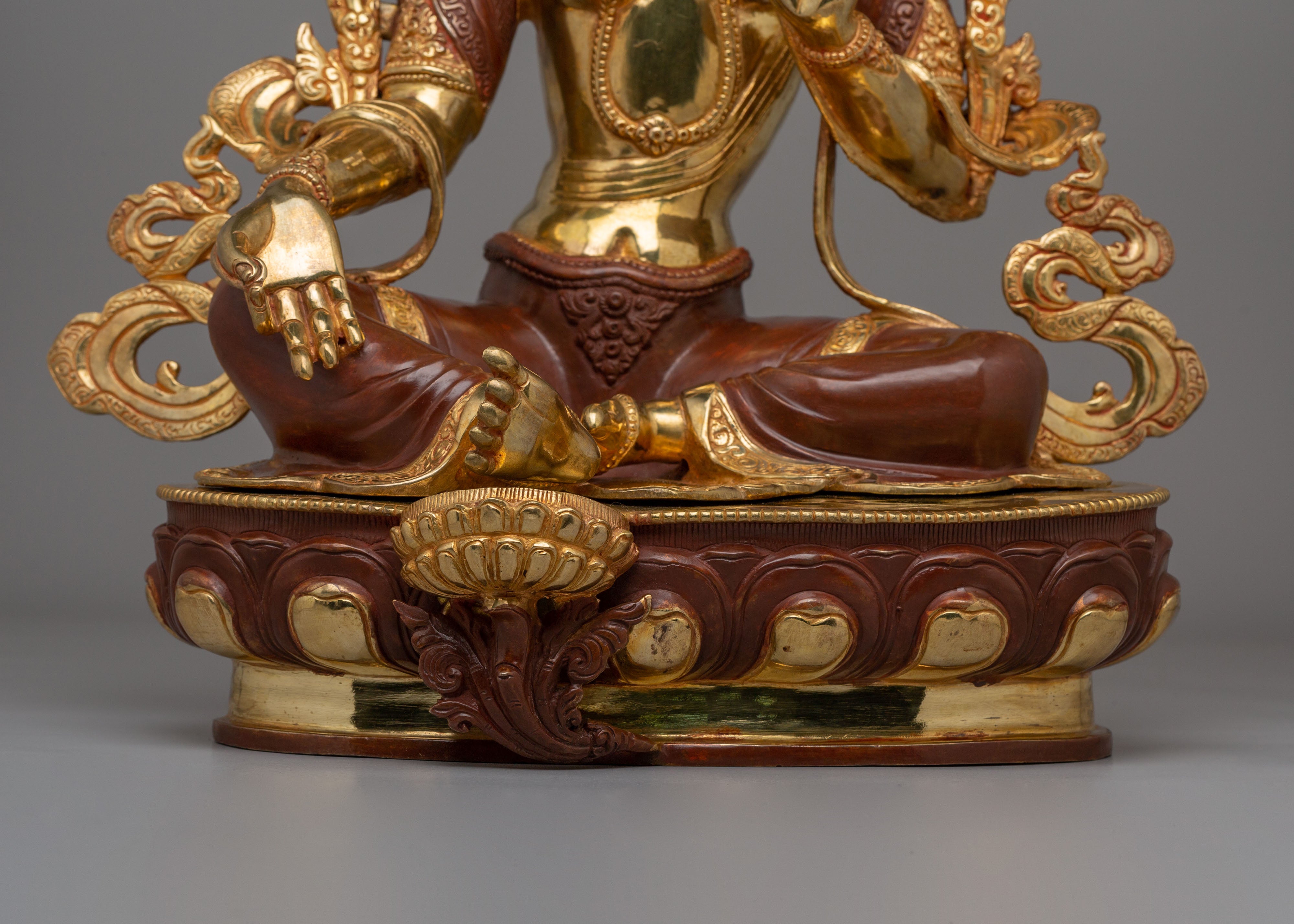 Green Tara Statue of Love and Compassion | Sacred Tibetan Artwork