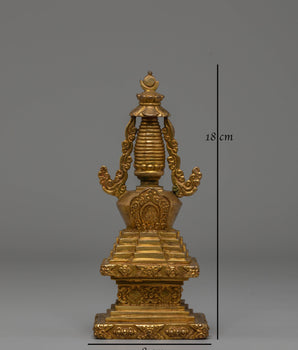 Copper Stupa For Ritual Use | Sacred Symbol of Enlightenment