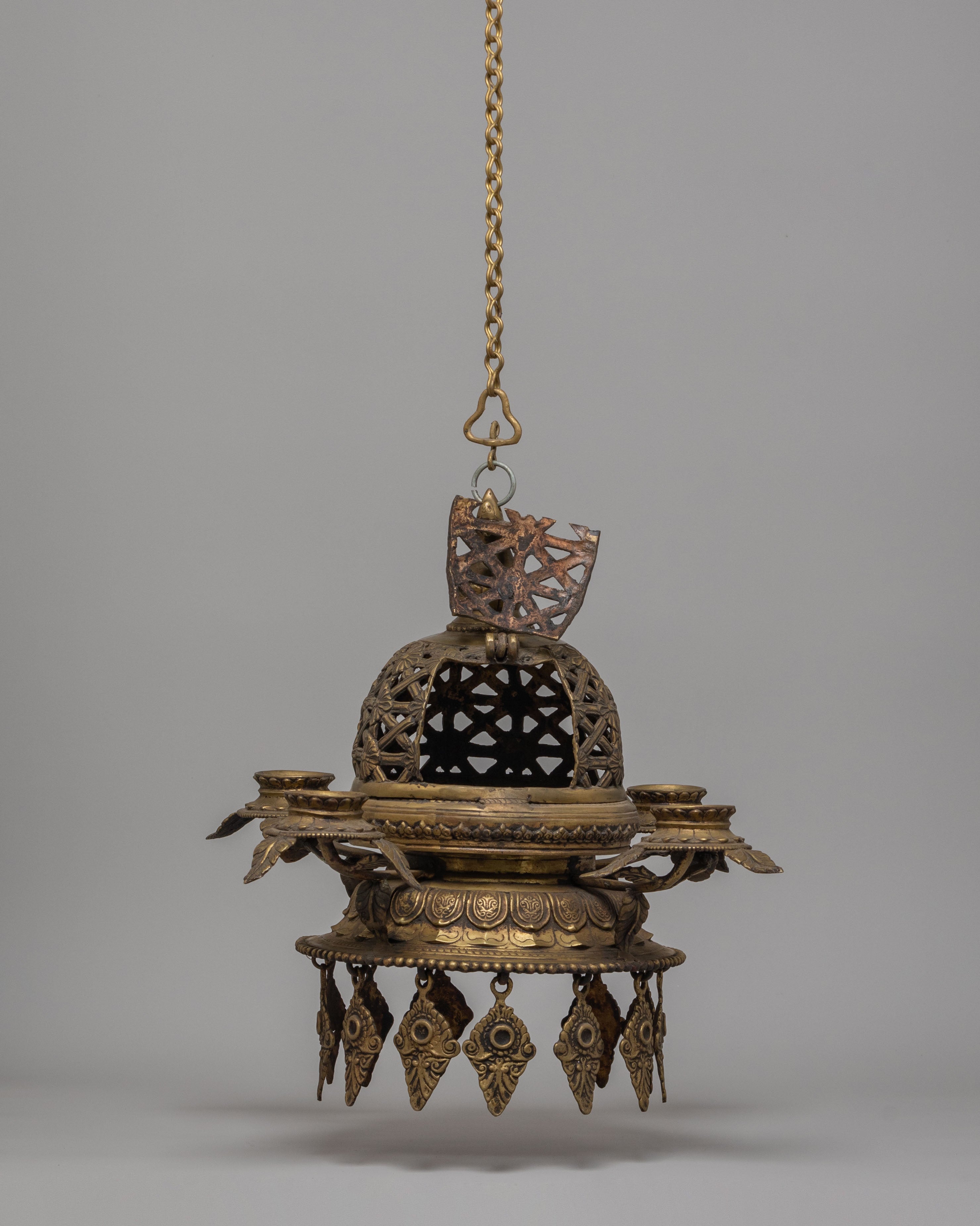 Sacred Dalucha for Ritual | Handcrafted Brass Chöd Practice Tool