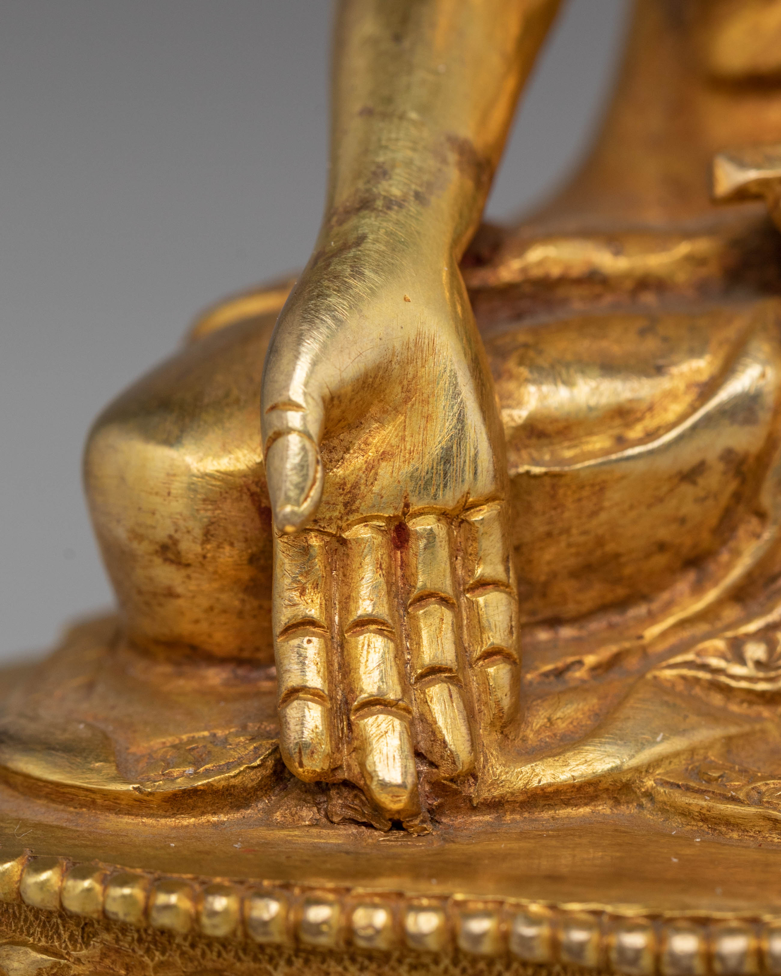 Handcrafted Ratnasambhava Copper Sculpture | Tibetan Copper Statue