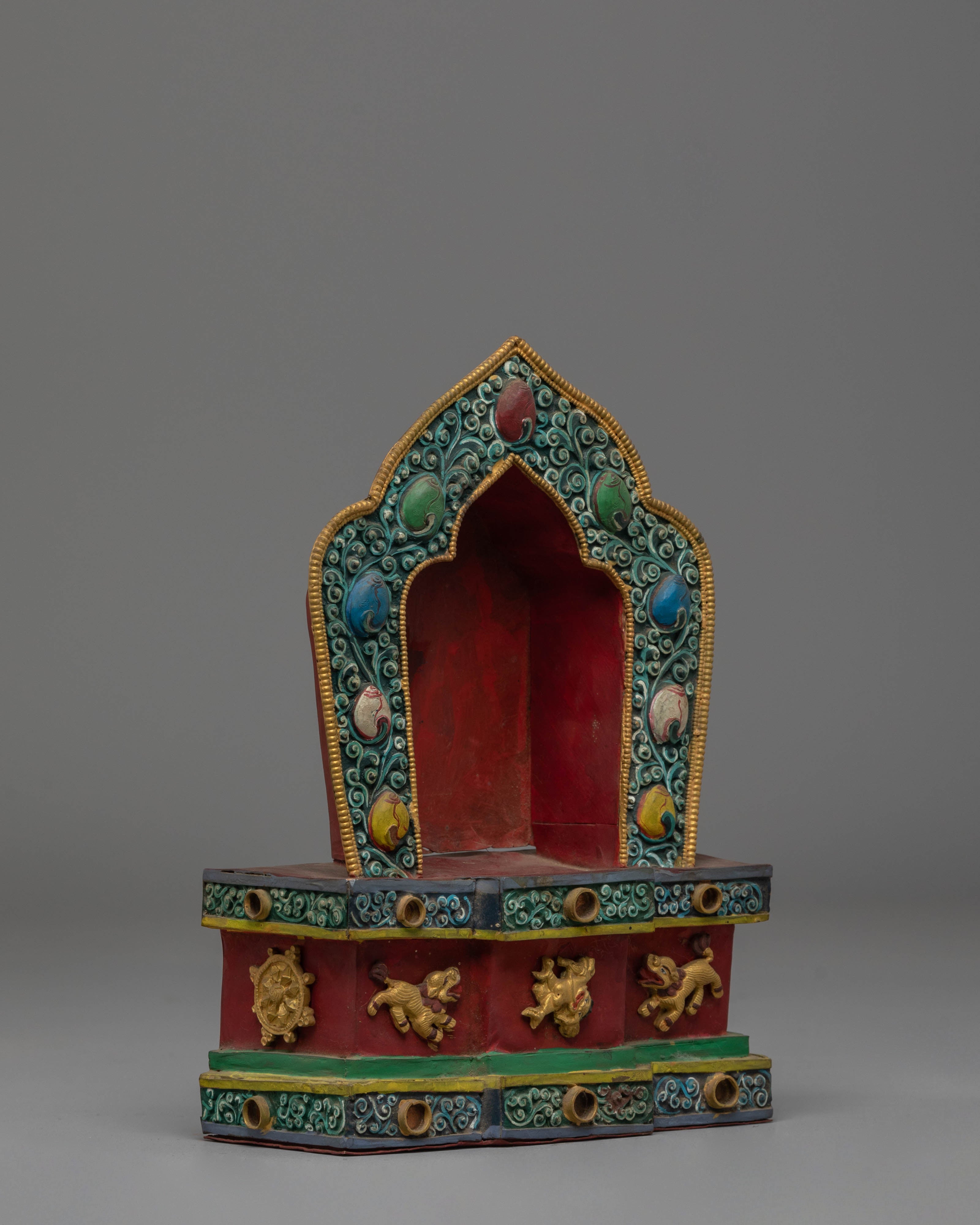 Buddhist Copper Torana | Traditional Throne for Statue