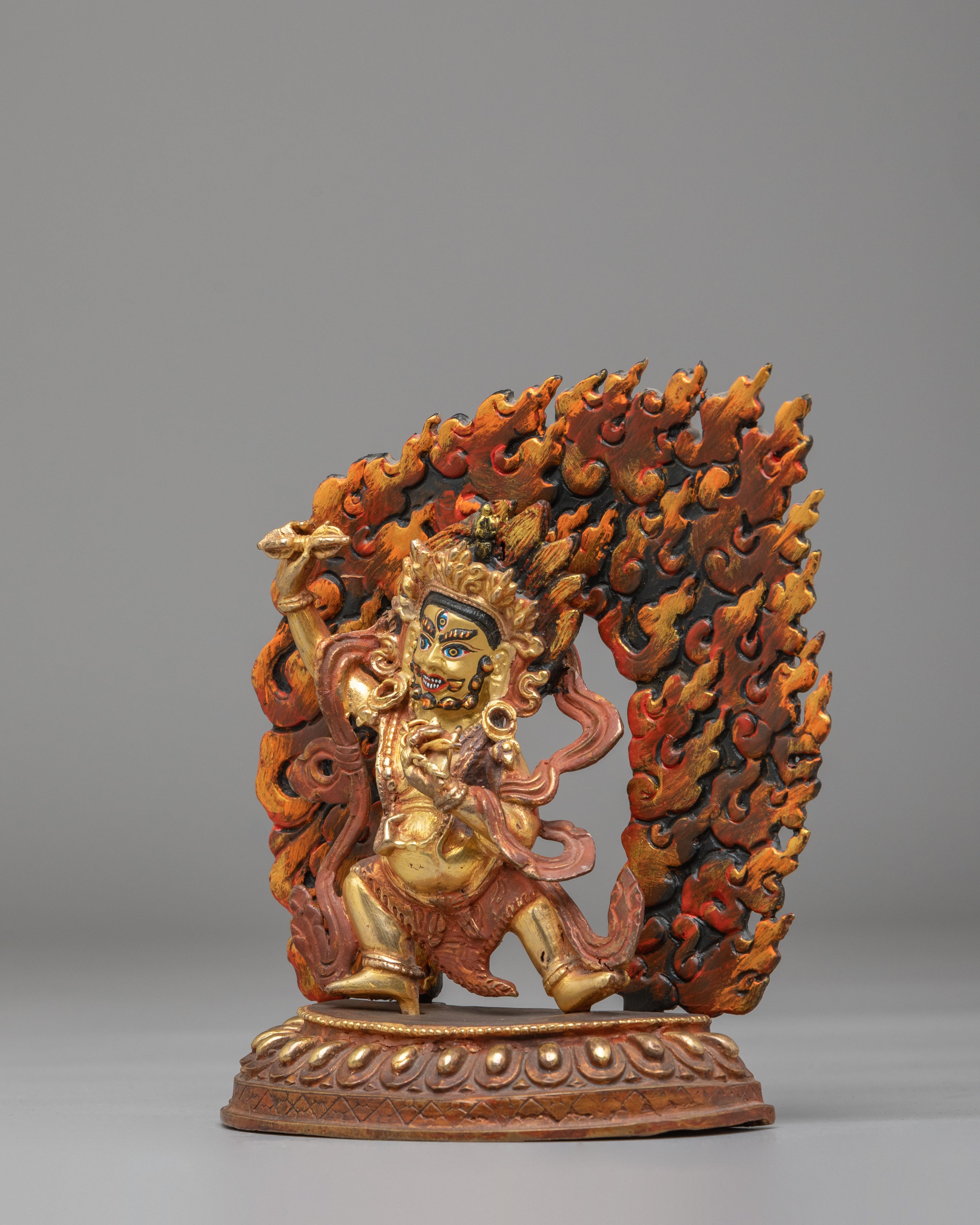 Himalayan Vajrapani Protector Deity Statue | Tibetan Protector Sculpture