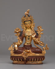 Sacred Green Tara Deity Statue 