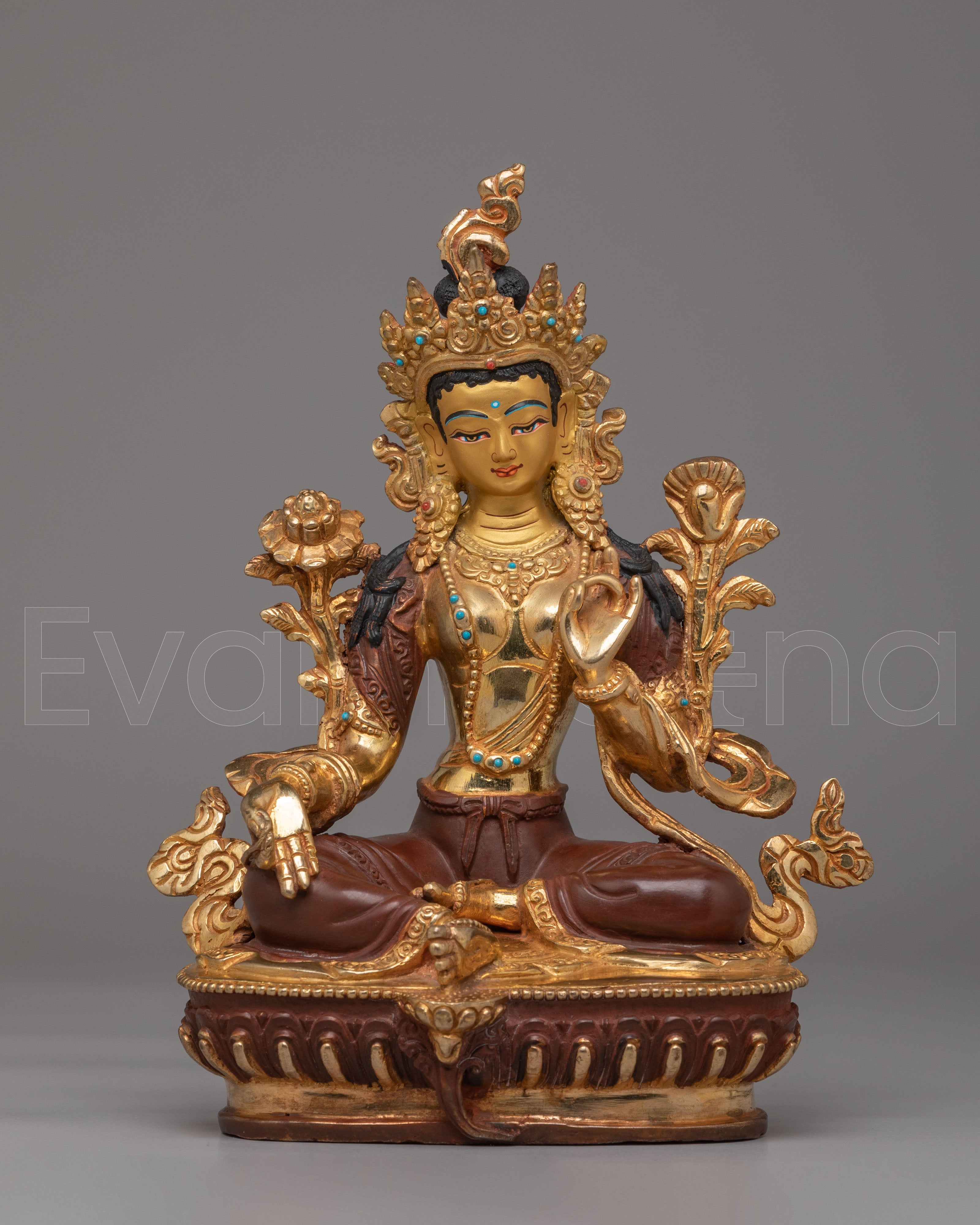Sacred Green Tara Deity Statue 