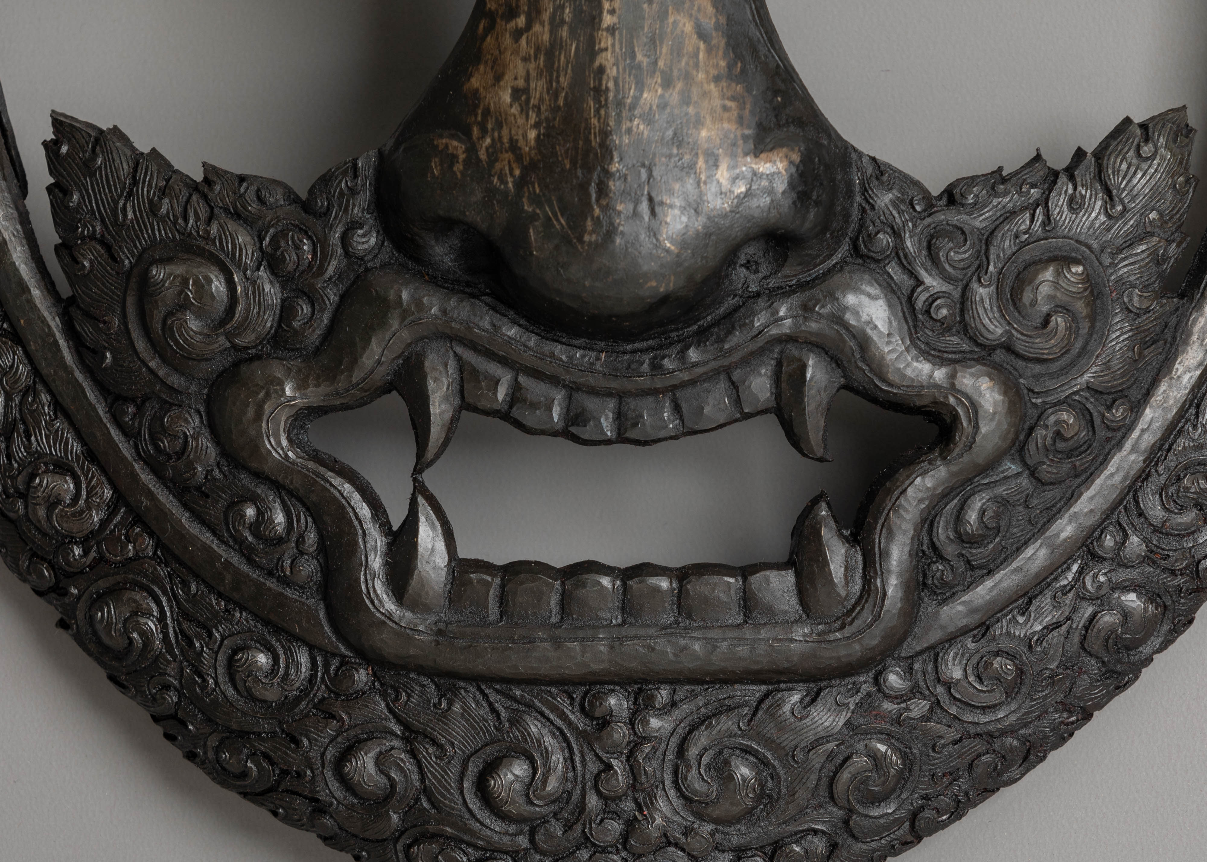 Traditional Tibetan Mask for Decor | Handcrafted Iron Tibetan Face Mask