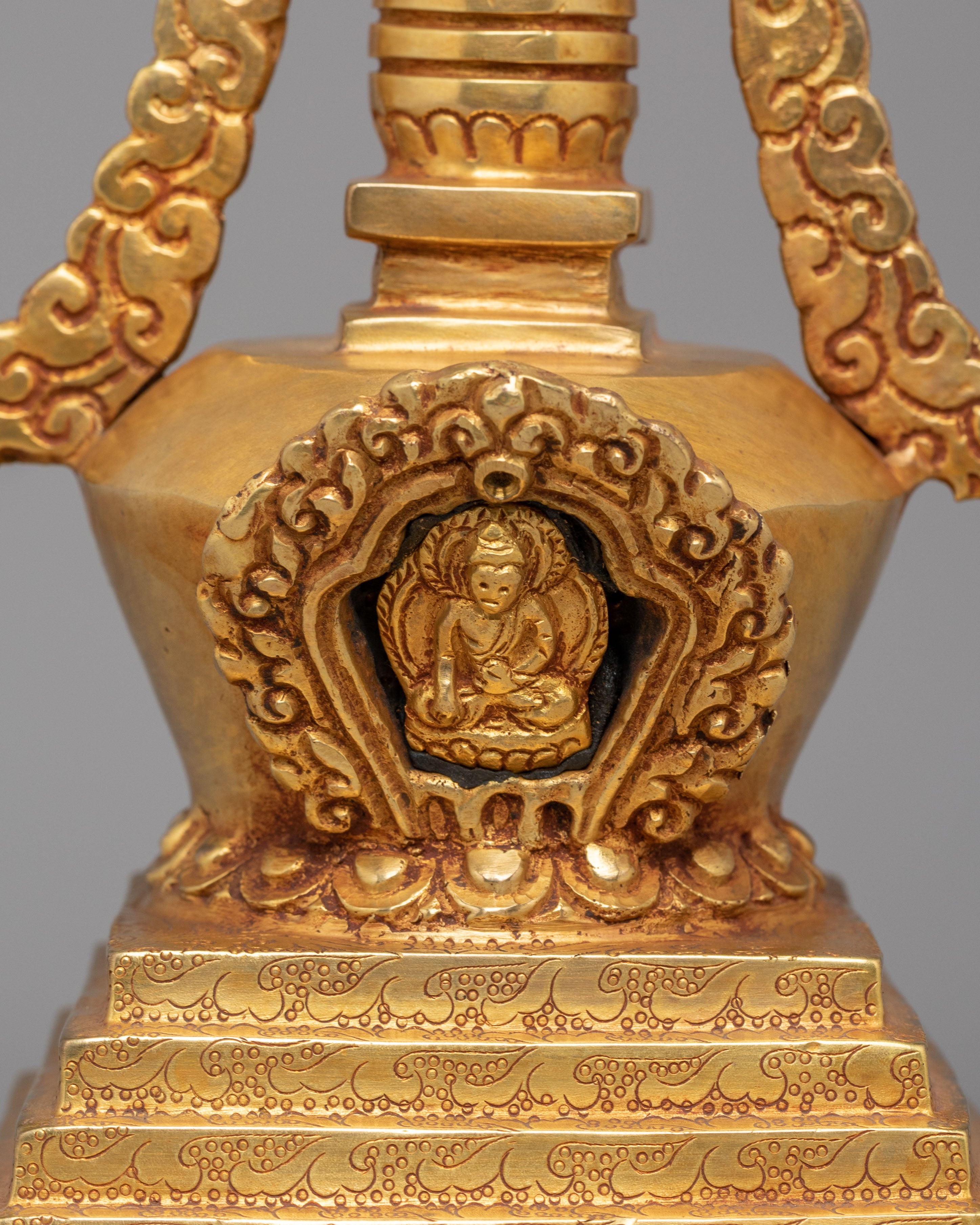 Handmade Altar Enlightenment Stupa | Sacred Buddhist Decor