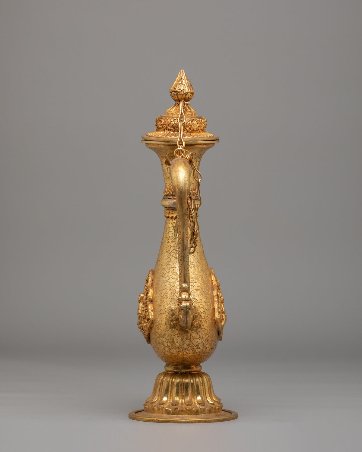 Spiritual Buddhist Bhumba Ewer | Handcrafted Copper Altar Vessel