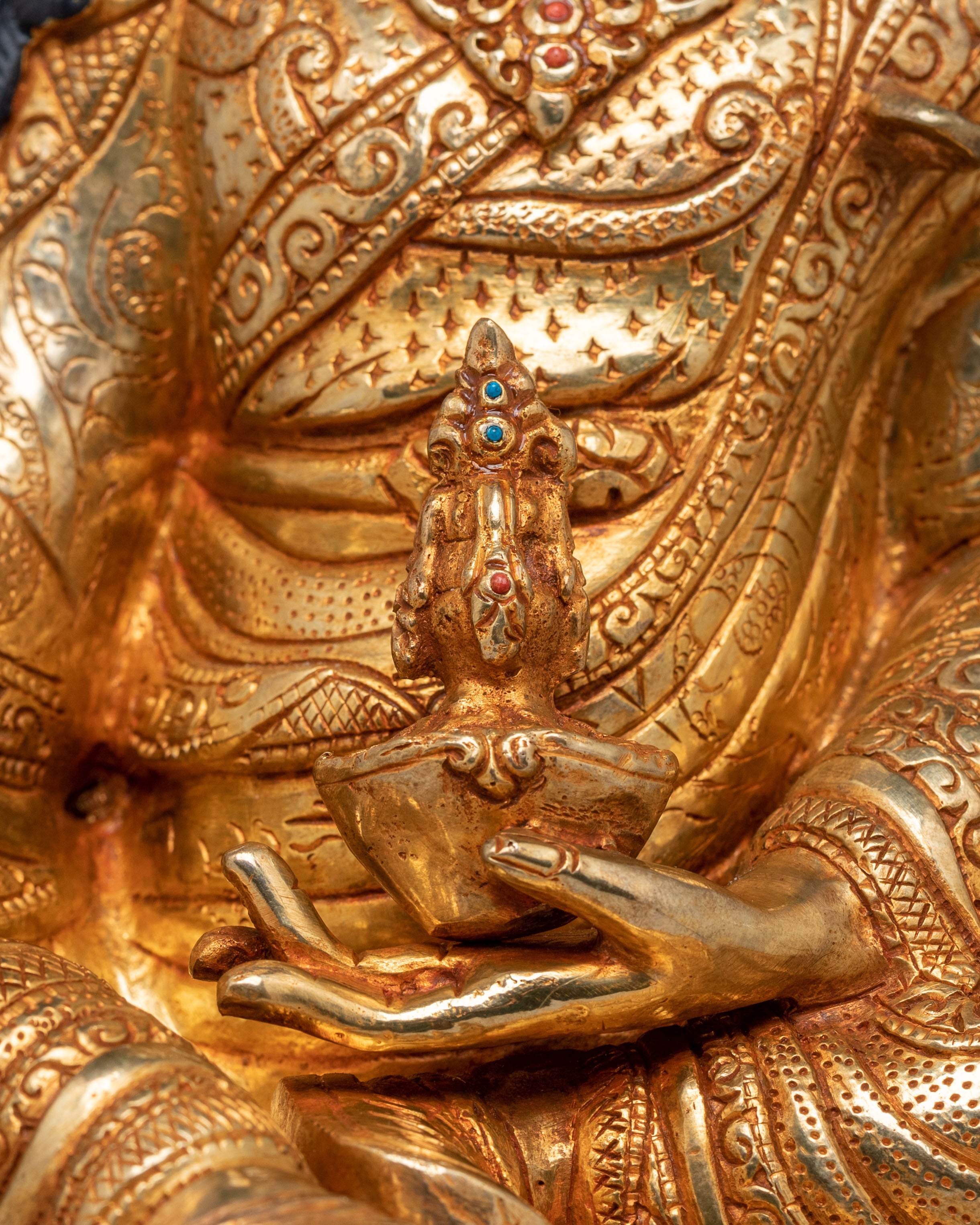 Ceremonial Padmasambhava Altar Statue | Tibetan Guru Rinpoche