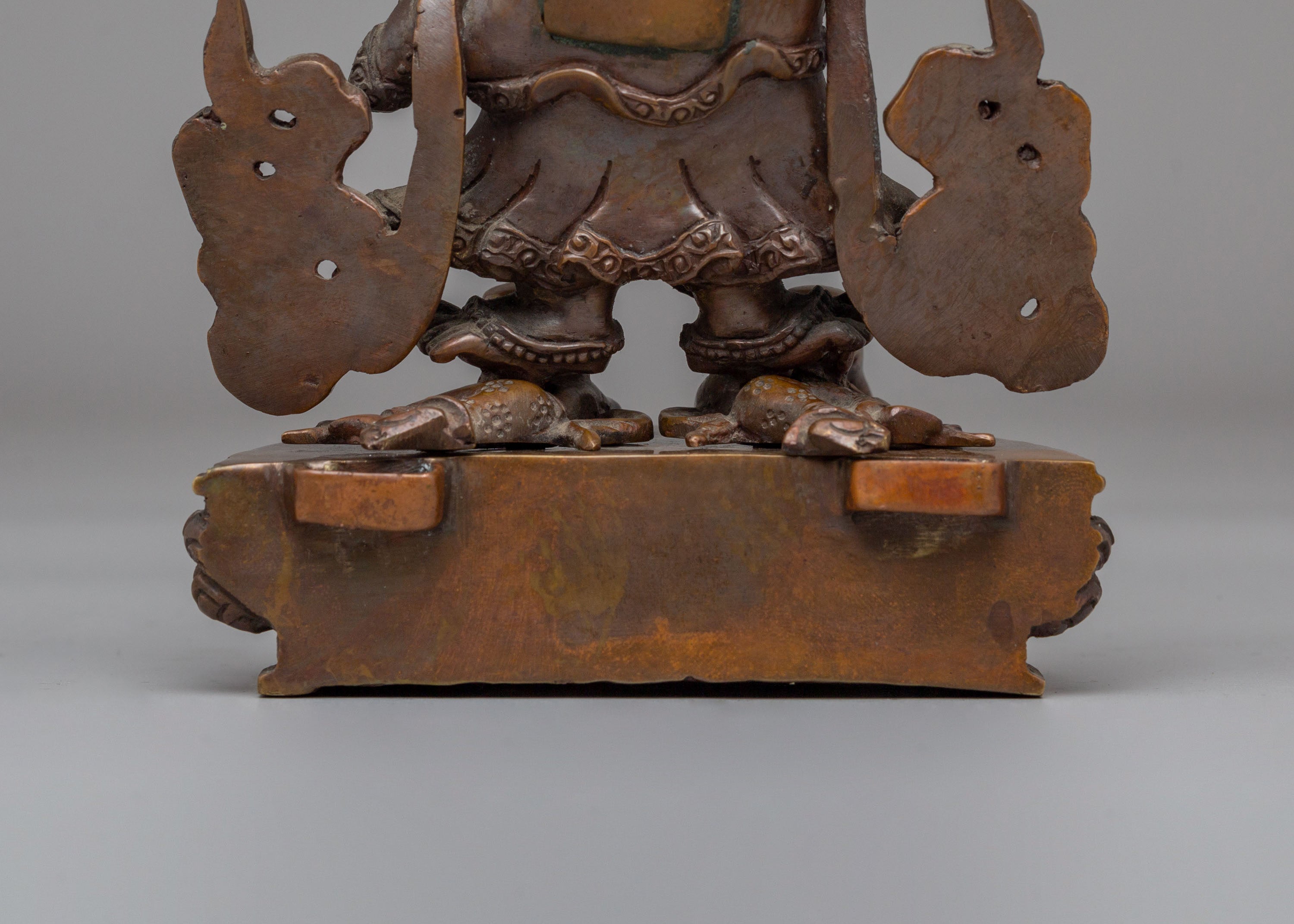 Traditional White Mahakala Statue | Himalayan Handmade Art