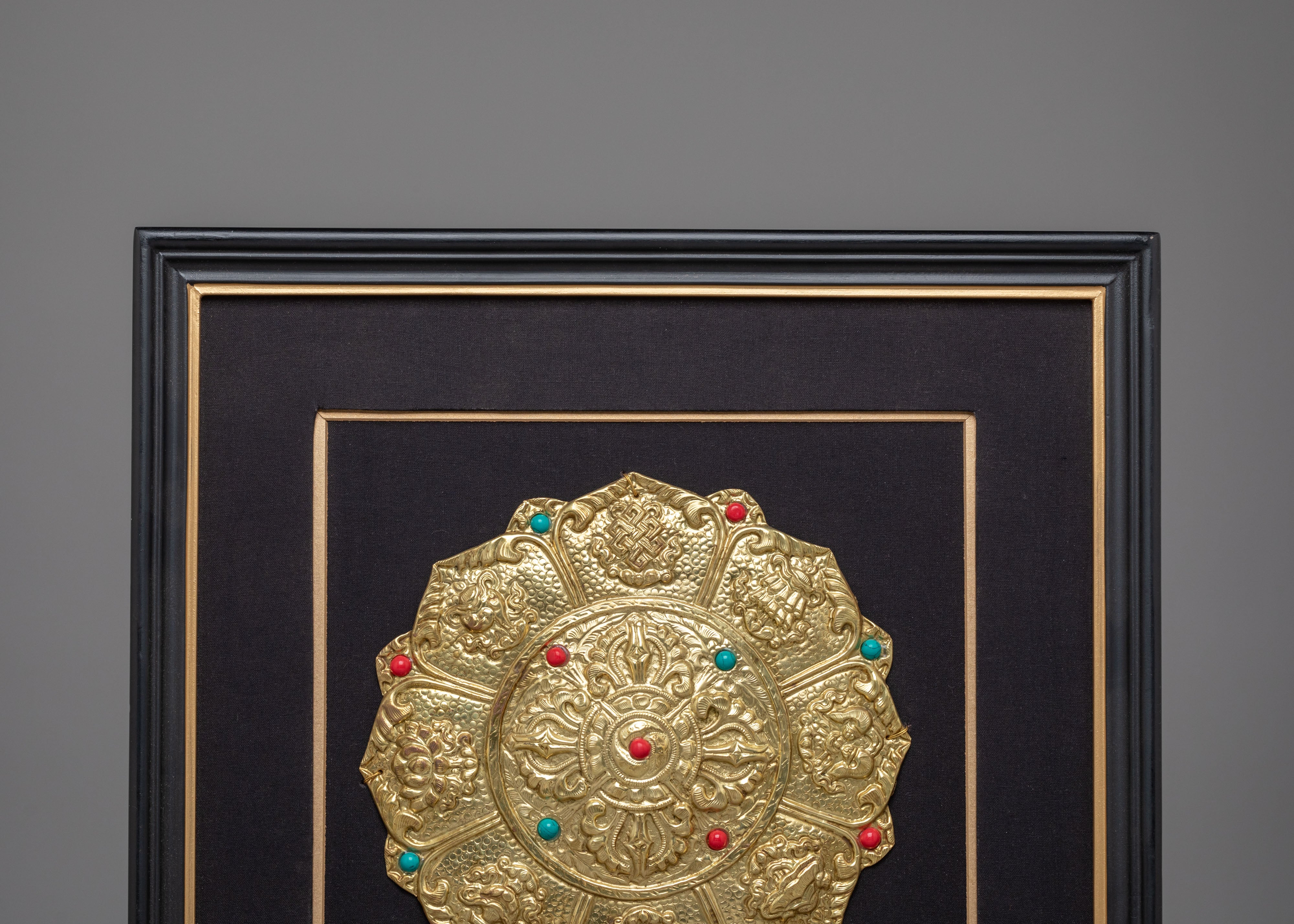 Sacred Buddhist Mandala Wall Hanging | Brass Altar Wall Decor