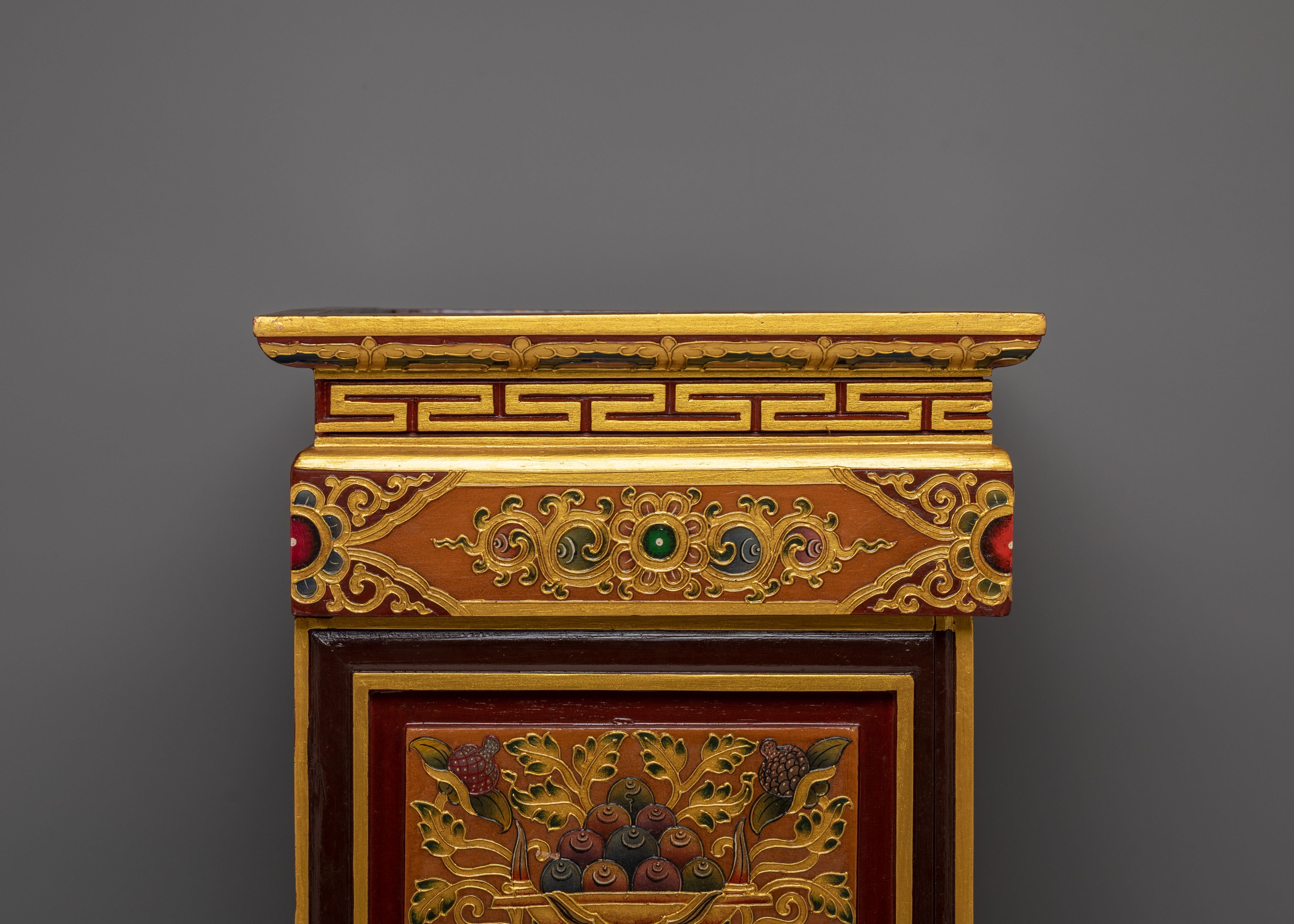 Himalayan Tibetan Folding Table | Handcrafted Wooden Table