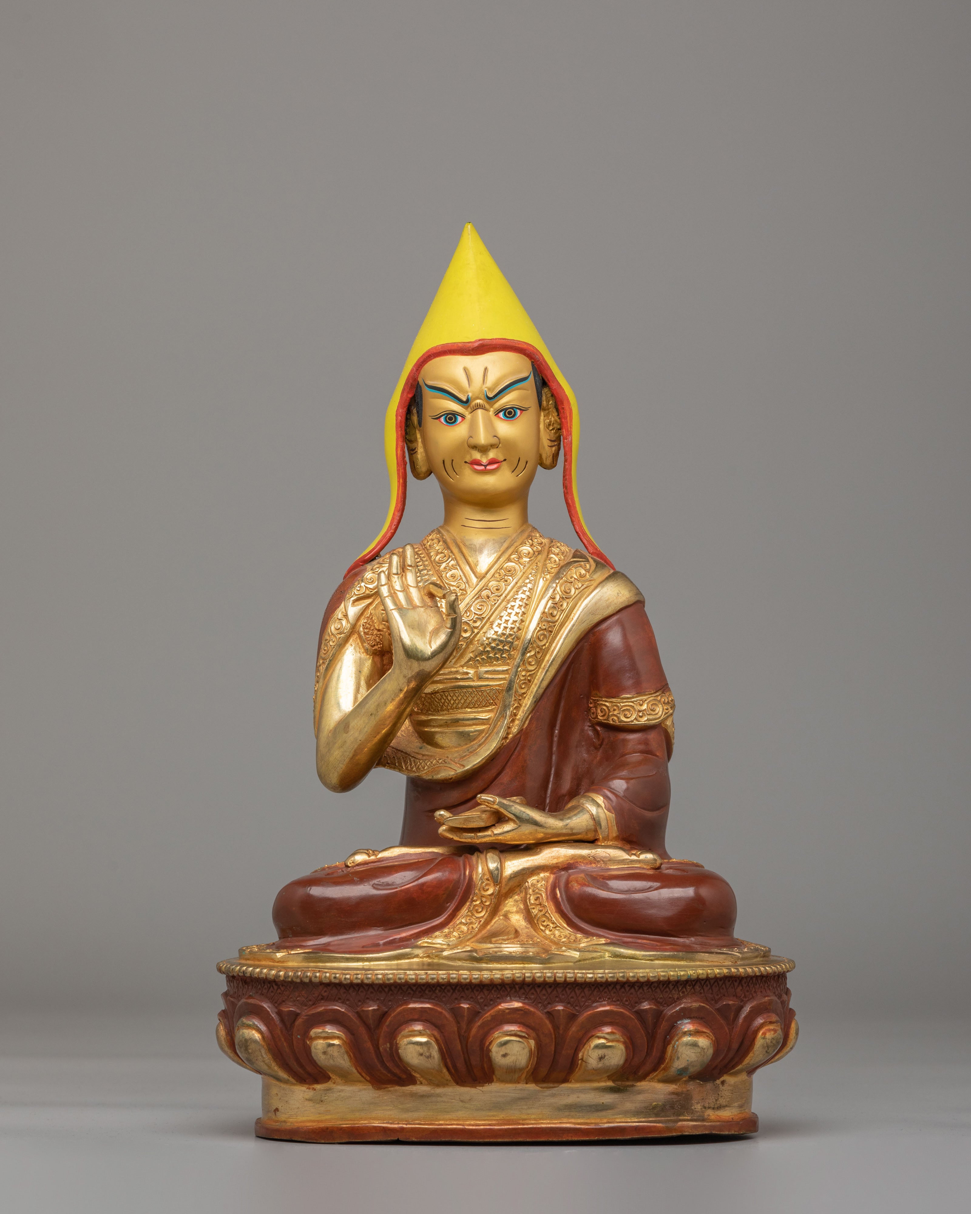 Sacred Tsongkhapa Set Statue | Spiritual Practice and Devotion