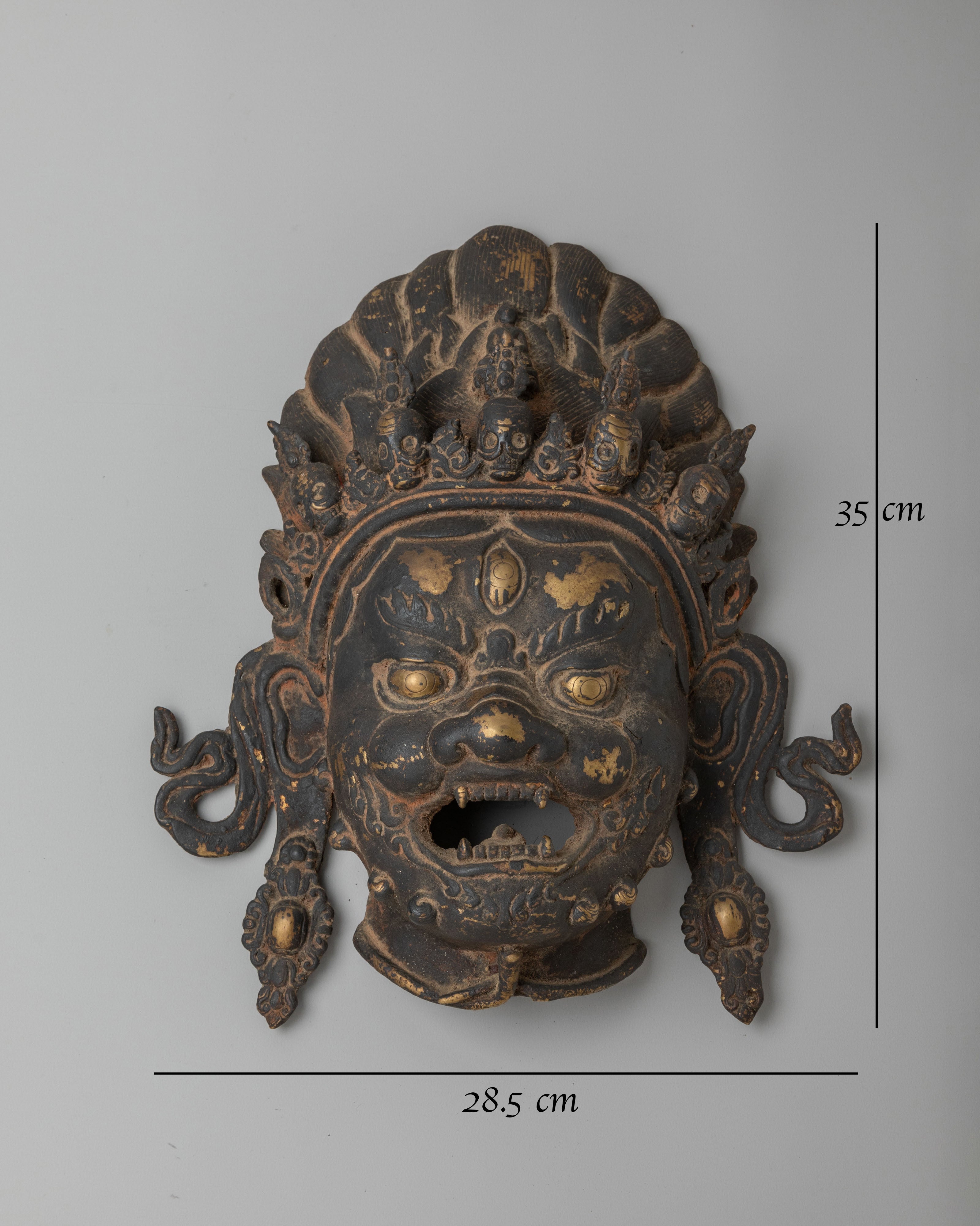 Mahakala Sculpture Wall Hanging | Traditional Tibetan Art