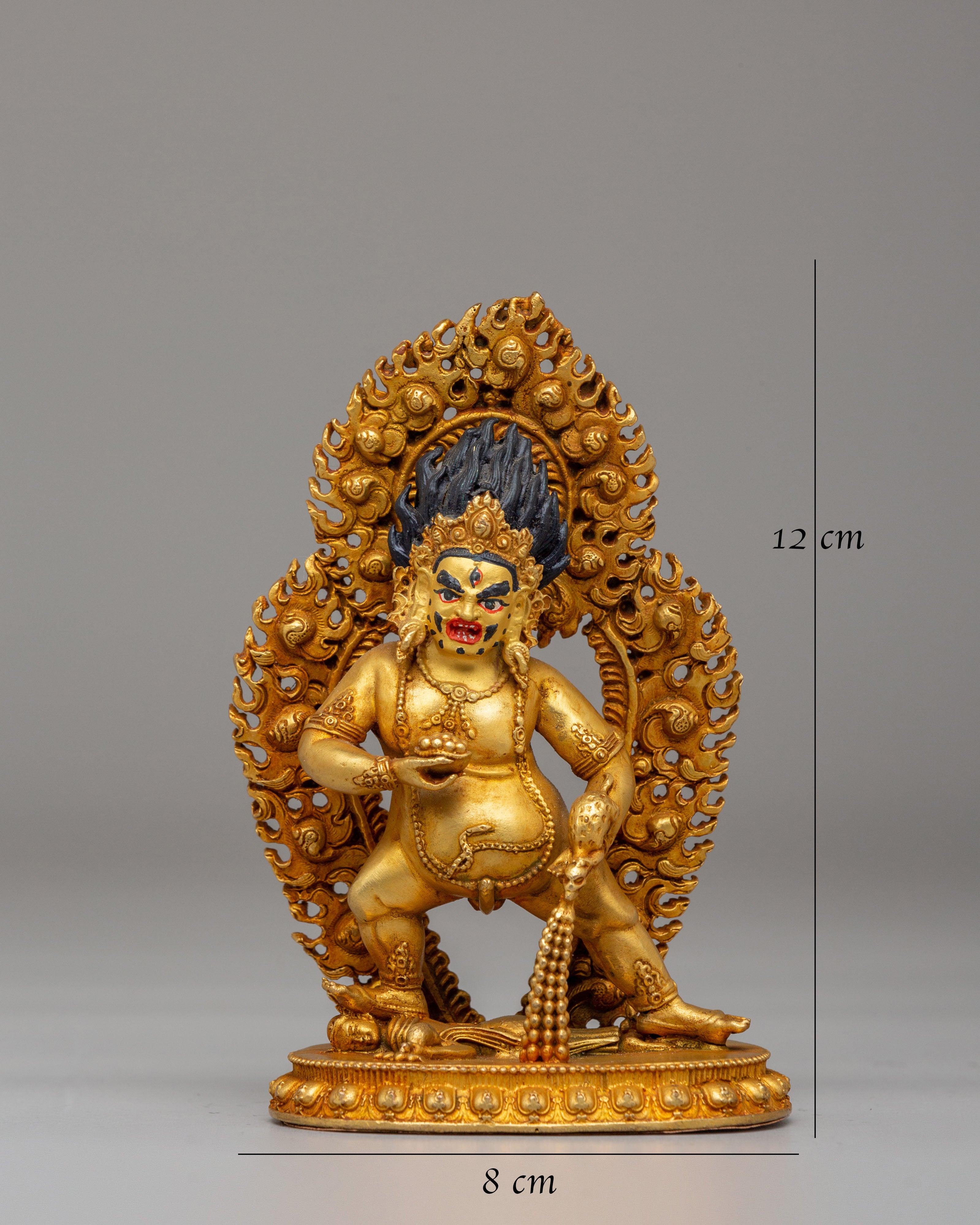Black Dzambhala Protector Deity Statue | Tibetan Wealth Deity
