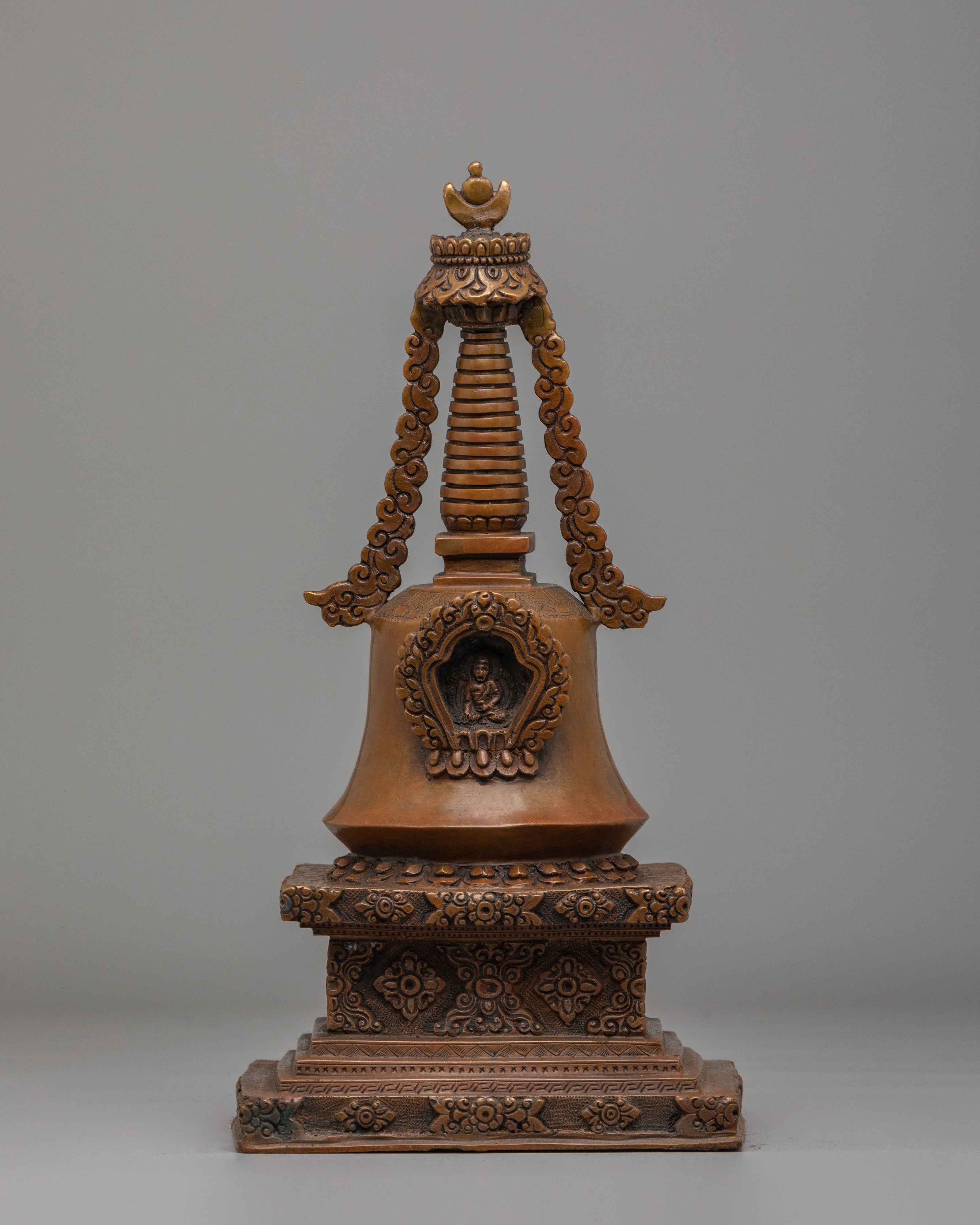 Handcrafted Stupa Set | Traditional Tibetan Ritual Stupas for Meditation