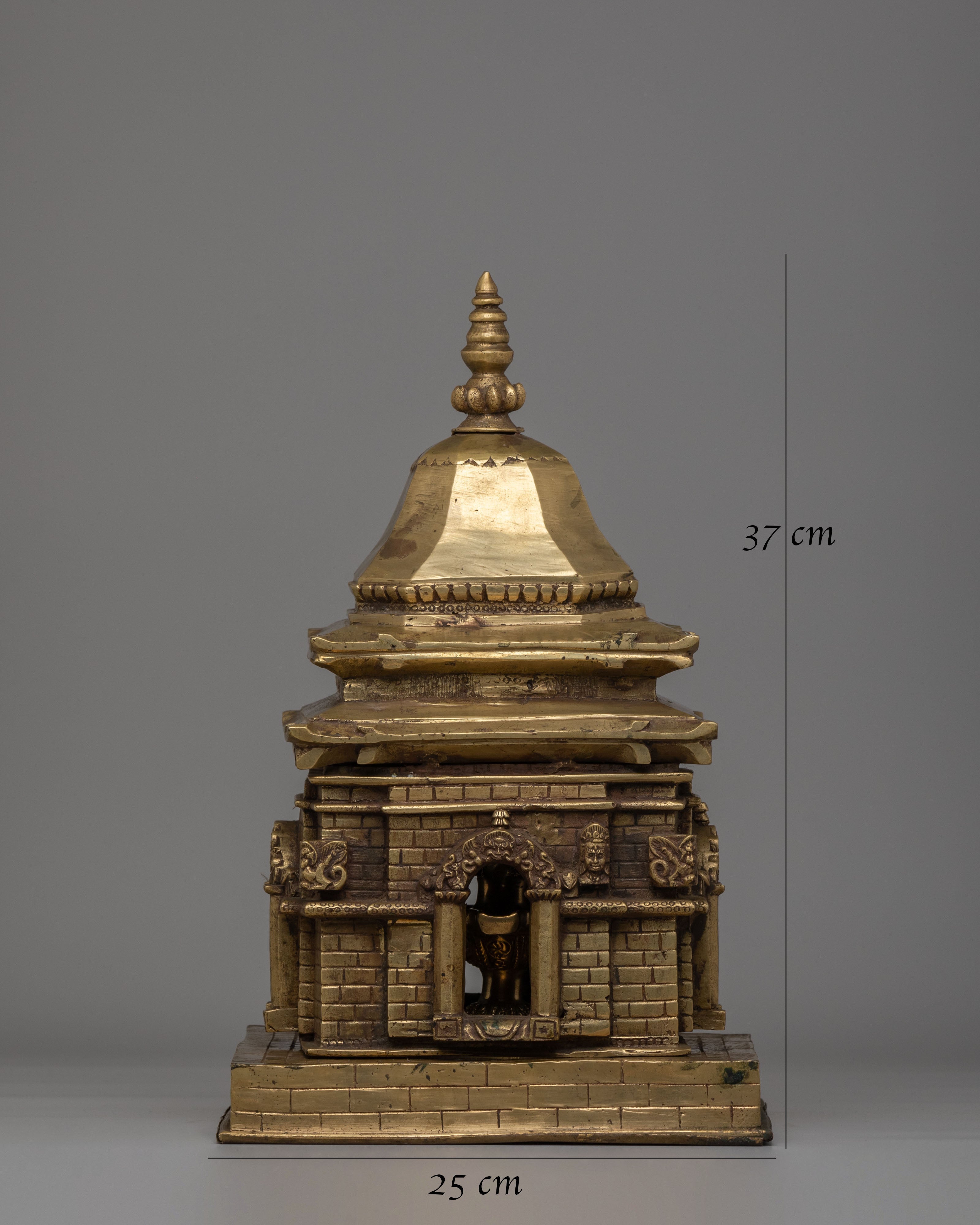 Traditional Pashupatinath Temple Sculpture | Handcrafted Brass Statue