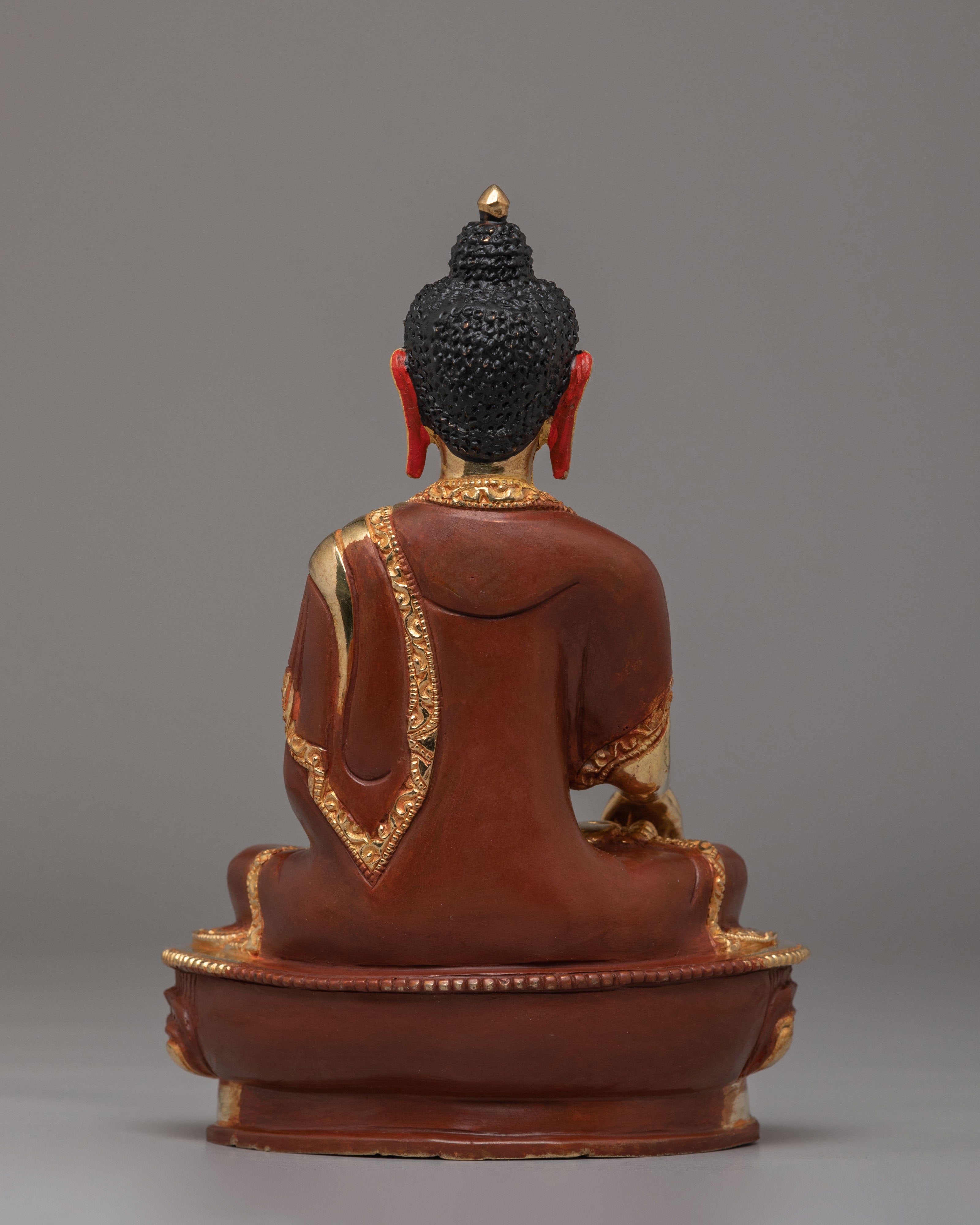 Historic Shakyamuni Buddha Statue | Gold Plated Buddhist Altar Decor