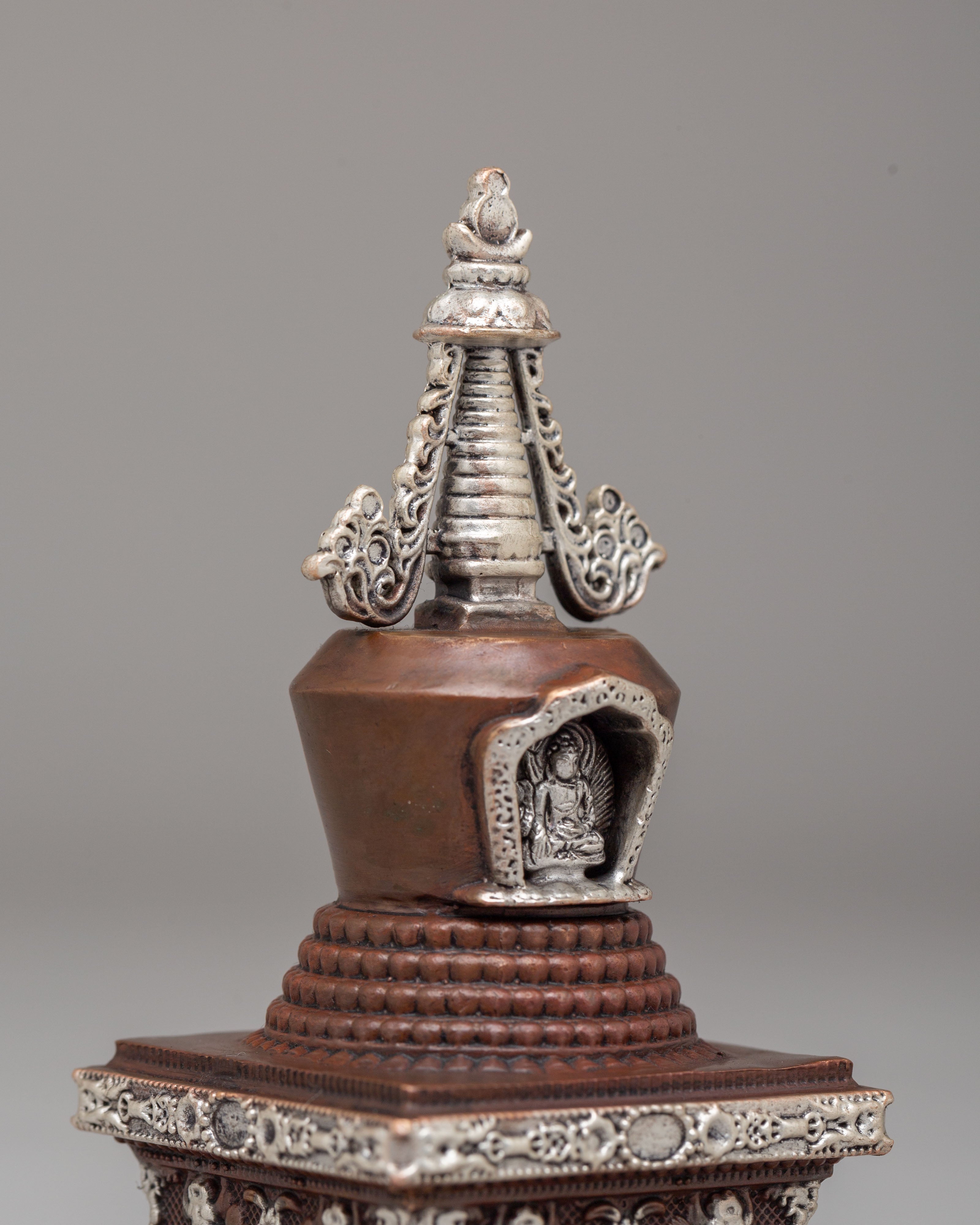 Tibetan Lotus Blossom Stupa | Spiritual Symbol of Enlightenment