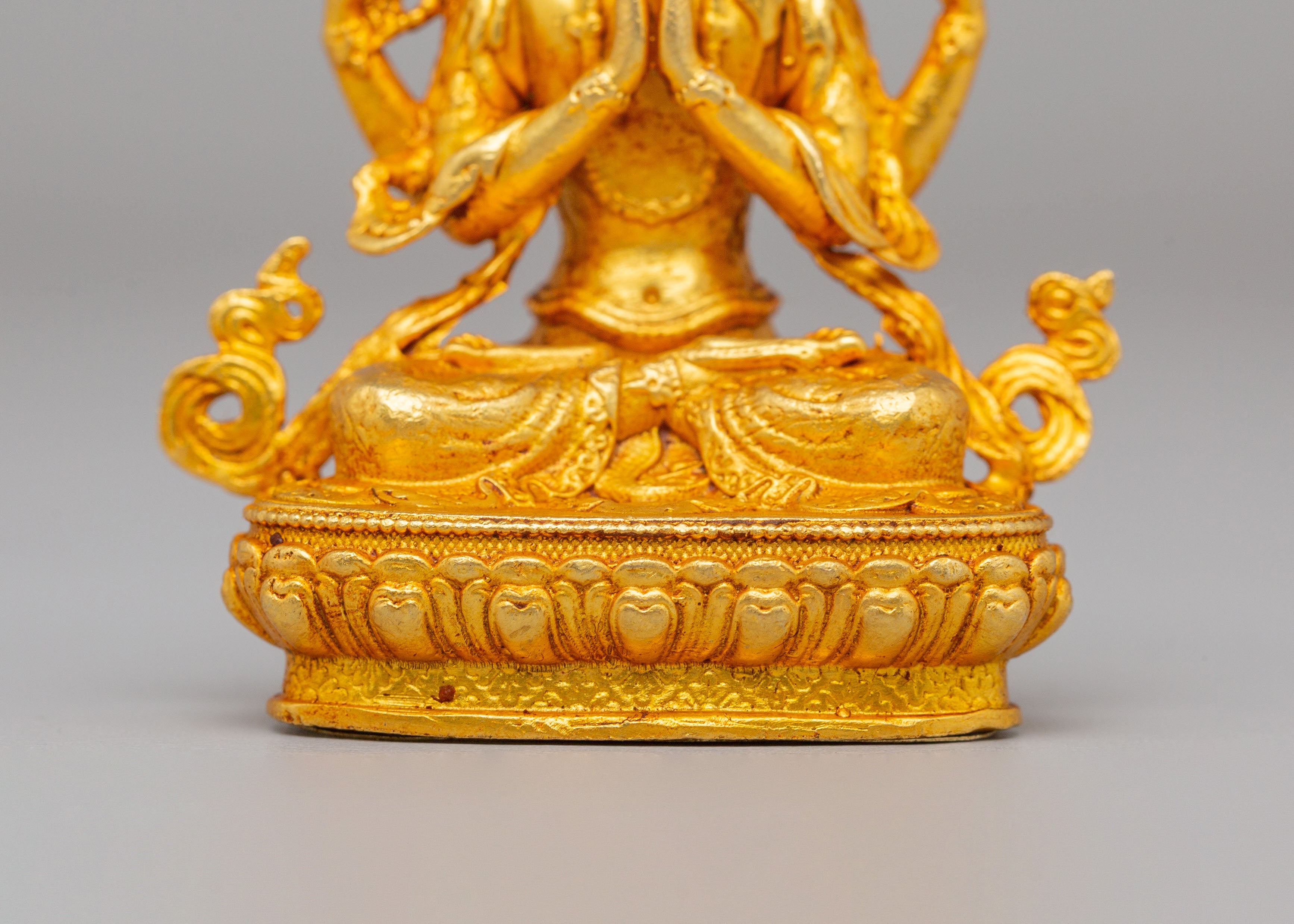 Four Armed Chenrezig Altar Sculpture | Tibetan Deity Statue