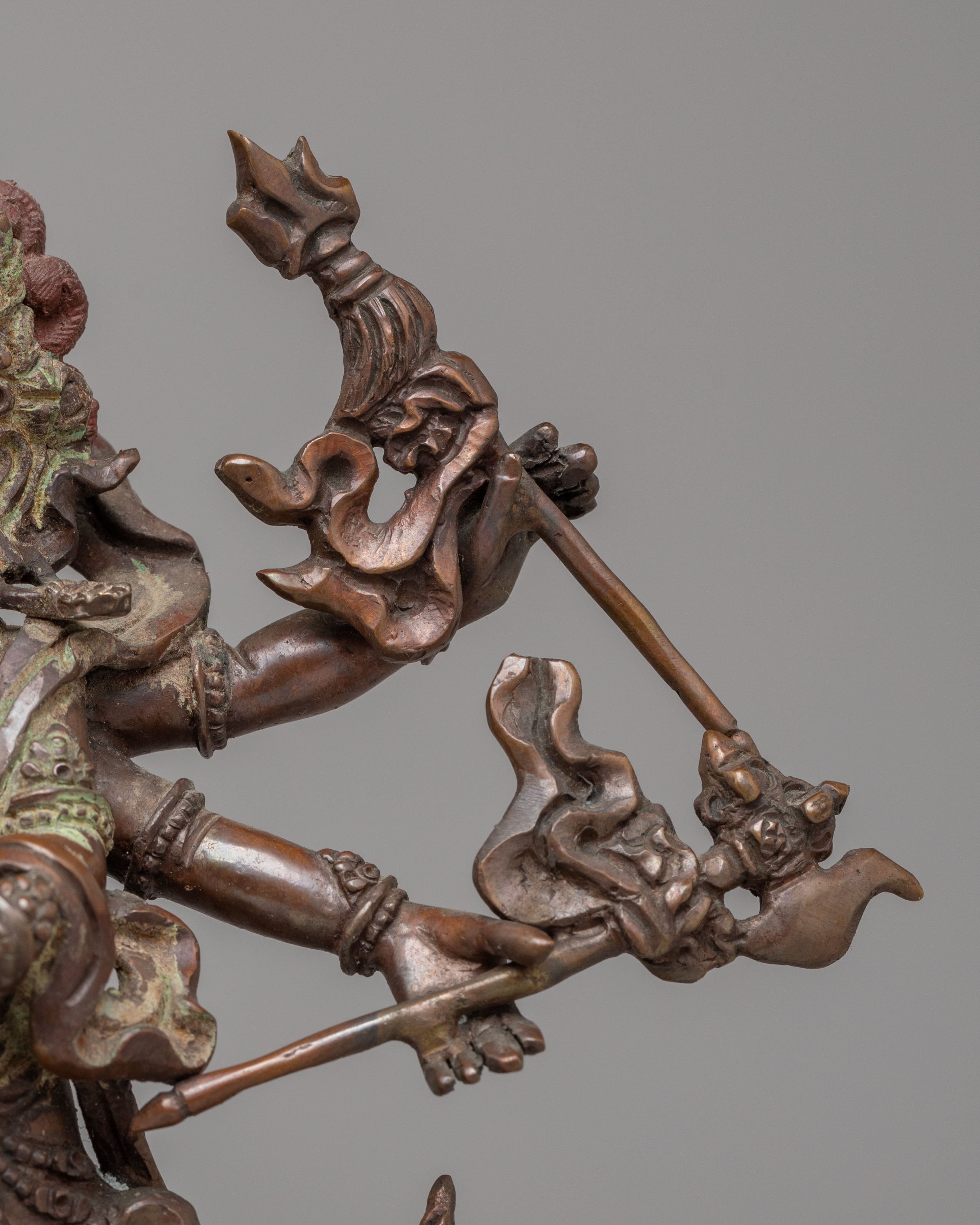 White Mahakala Protector Deity Statue | Symbol of Power and Protection