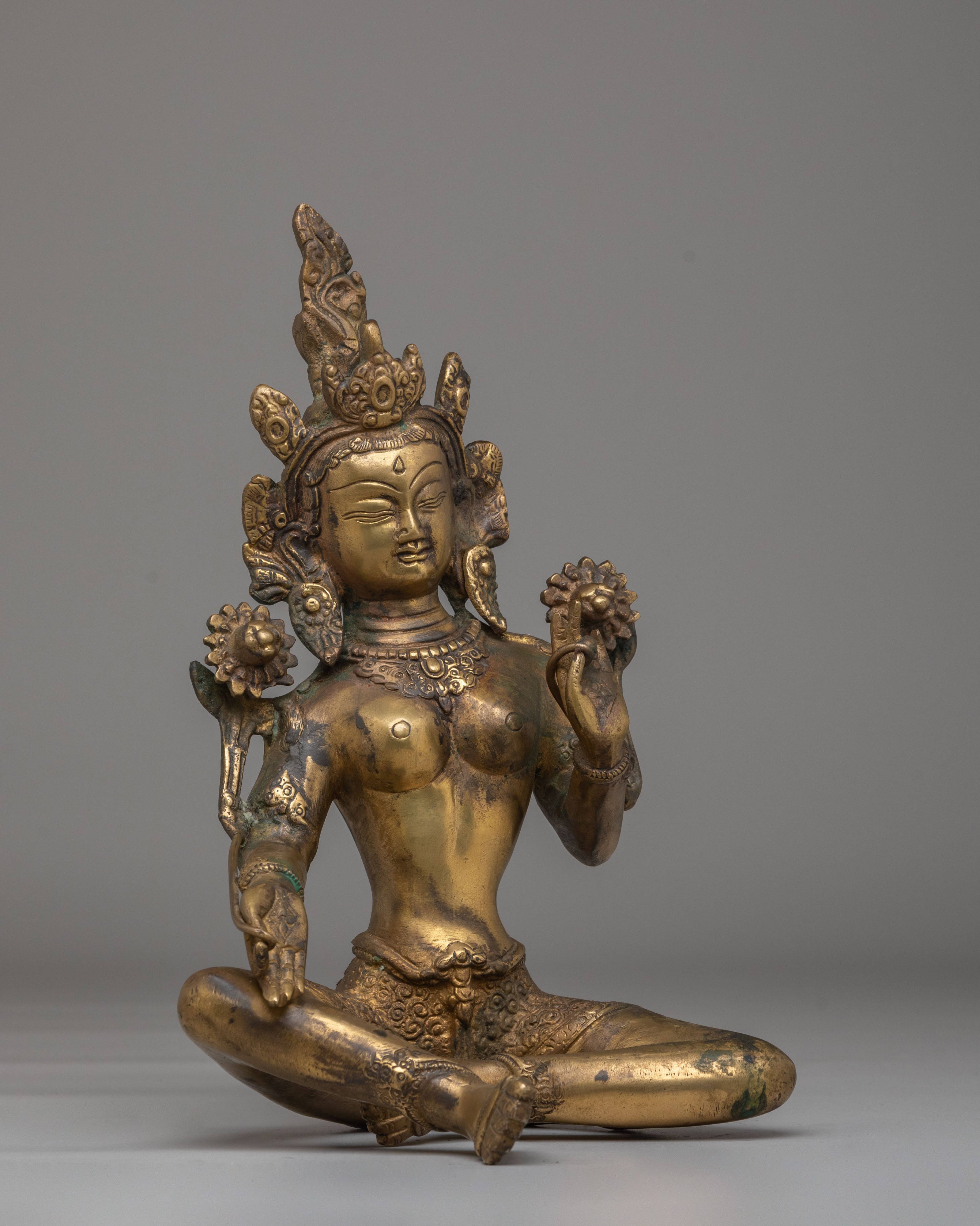 Spiritual Green Tara Buddhist Statue | Mother of All Buddhas