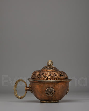 Handmade Incense Burner with Handle 