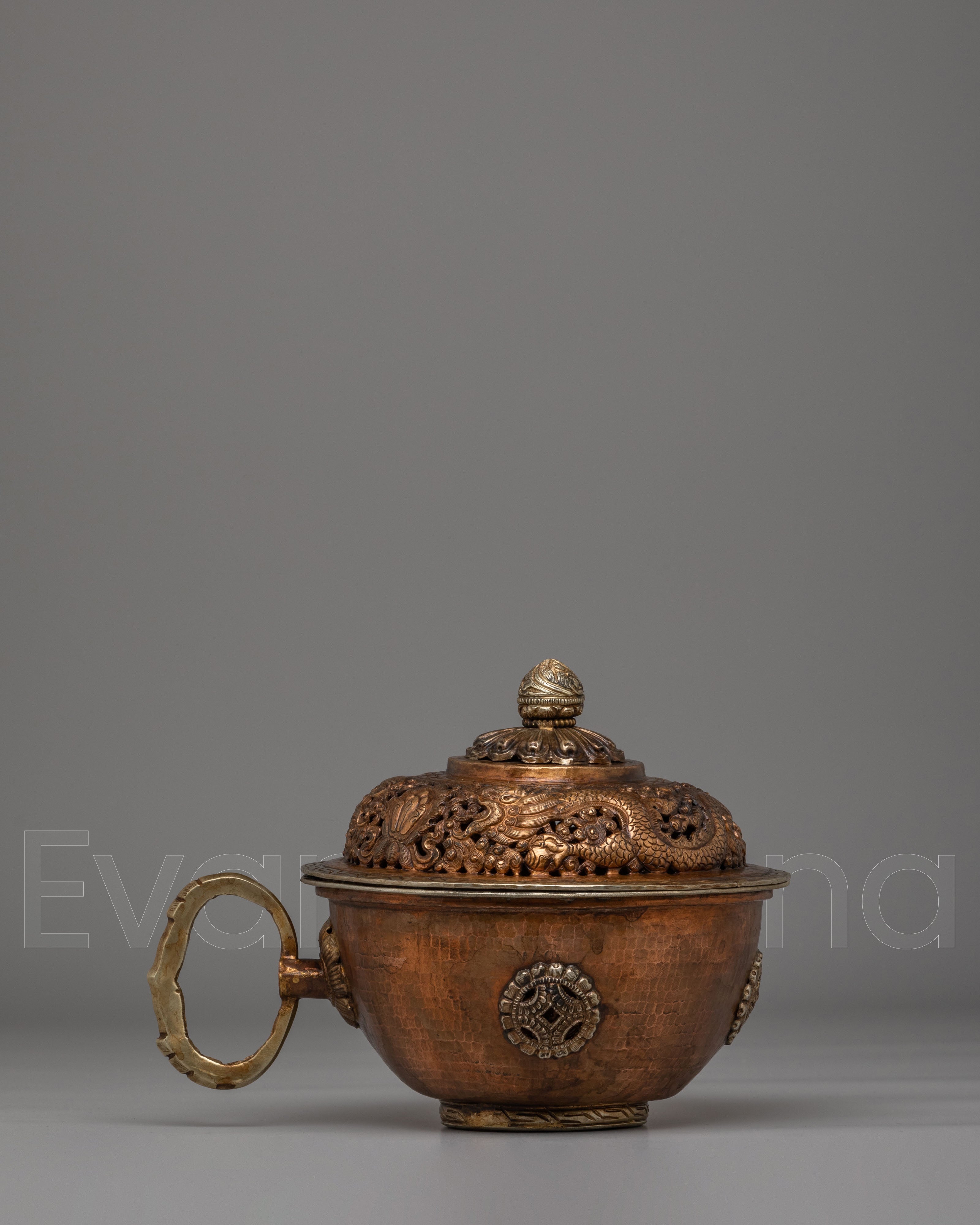 Handmade Incense Burner with Handle 